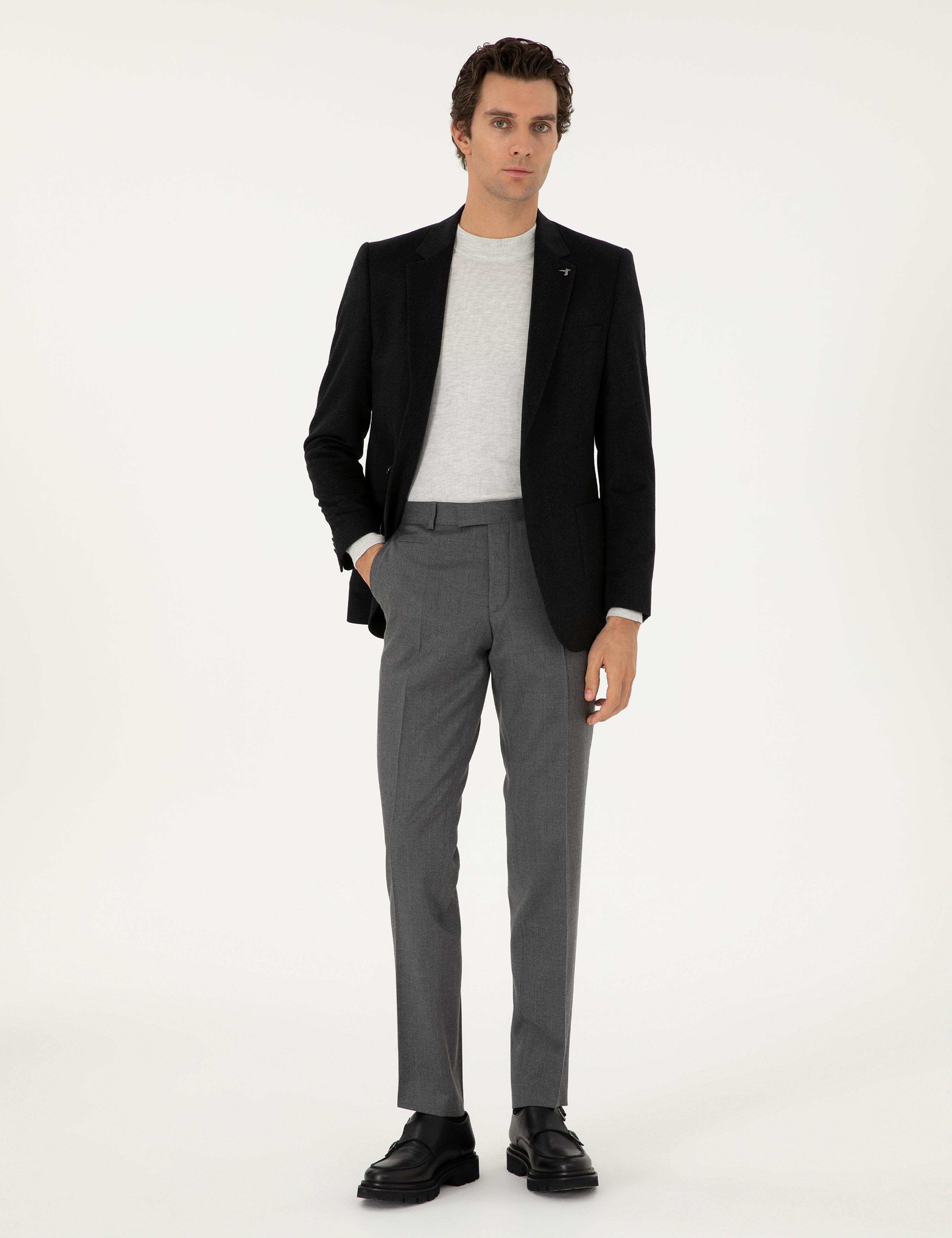 Gri Slim Fit Kumaş Pantolon - 50292514086