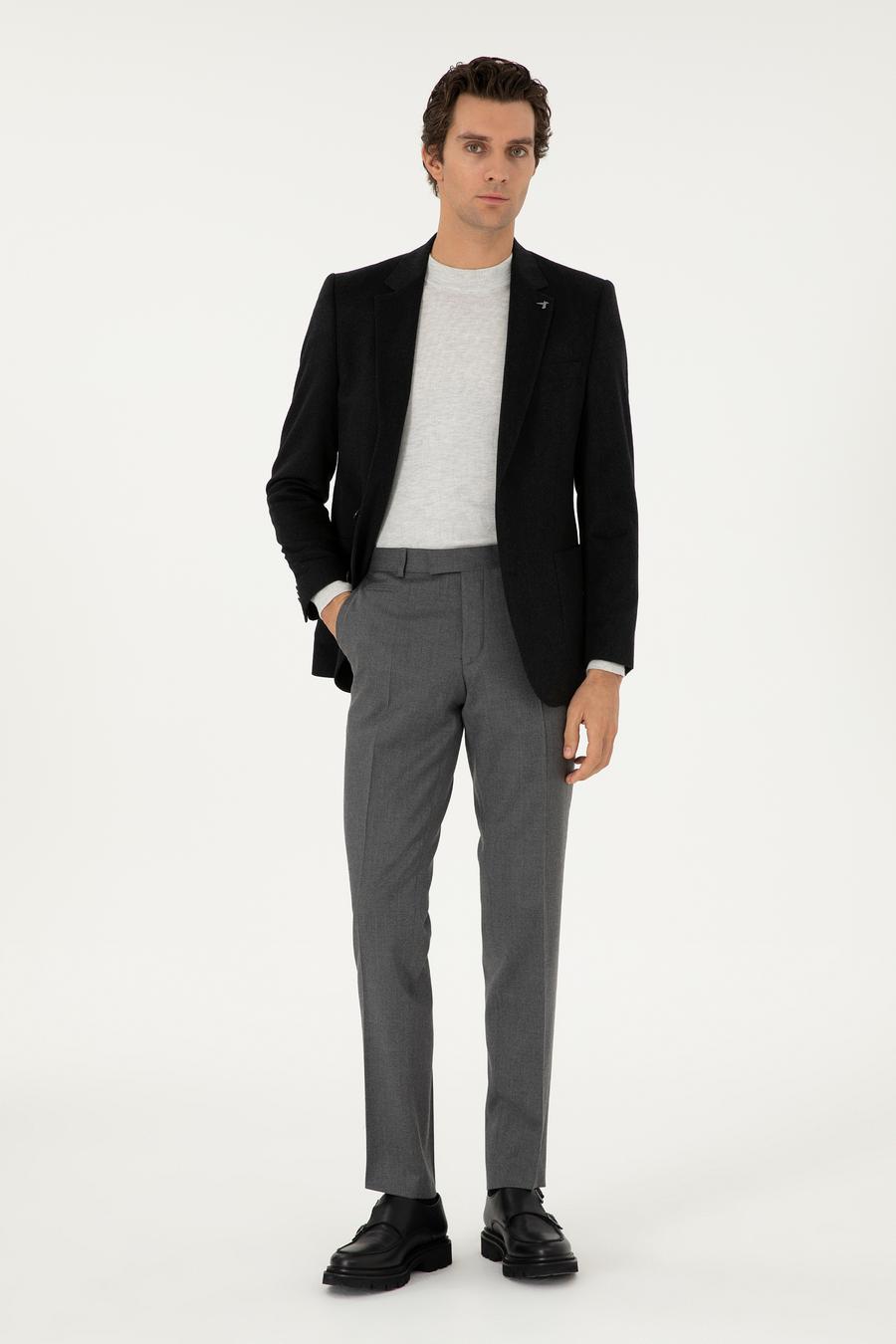 Gri Slim Fit Kumaş Pantolon - 50292514086