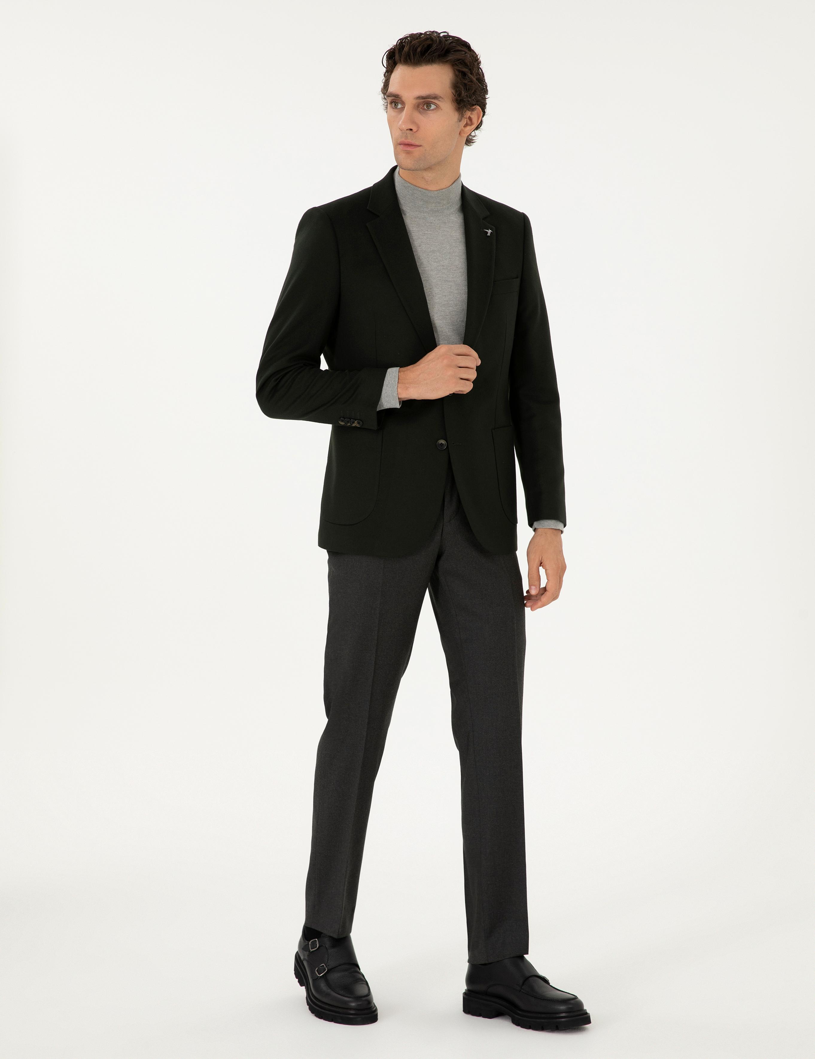 Yeşil Slim Fit Kumaş Pantolon - 50292514040