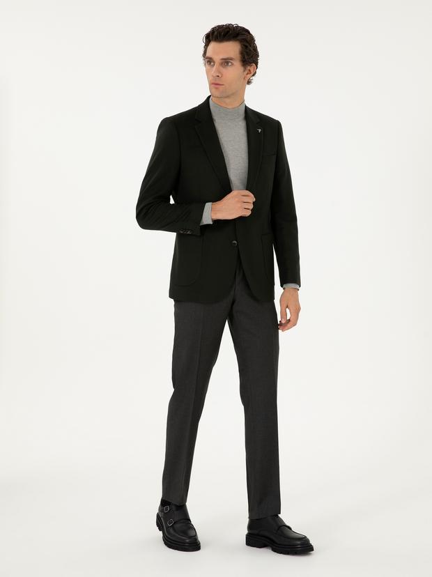 Yeşil Slim Fit Kumaş Pantolon