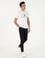 Lacivert Slim Fit Beli Lastikli Esnek Kanvas Pantolon