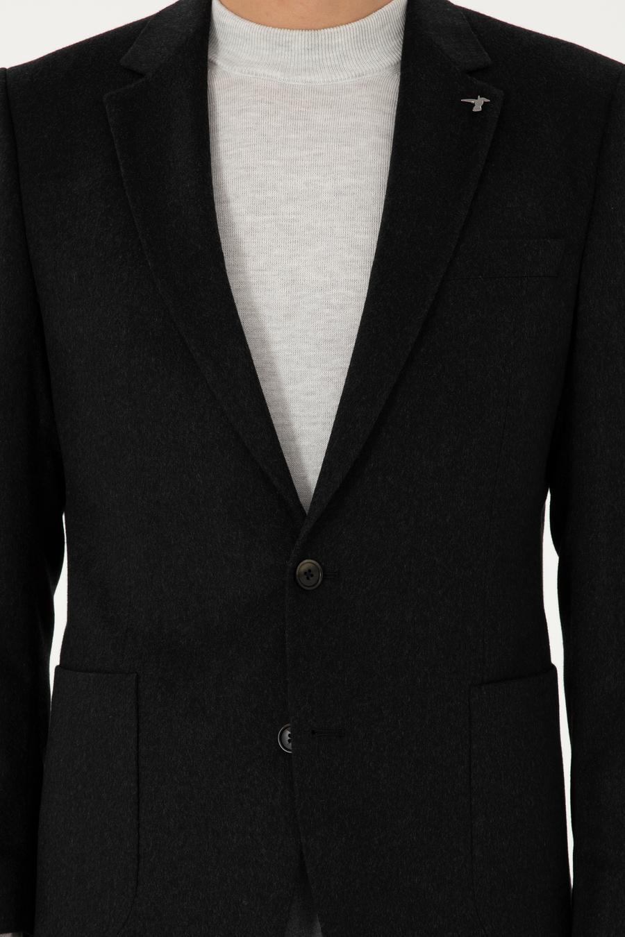 Siyah Slim Fit Ceket - 50292575074