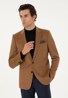 Camel Slim Fit Ceket