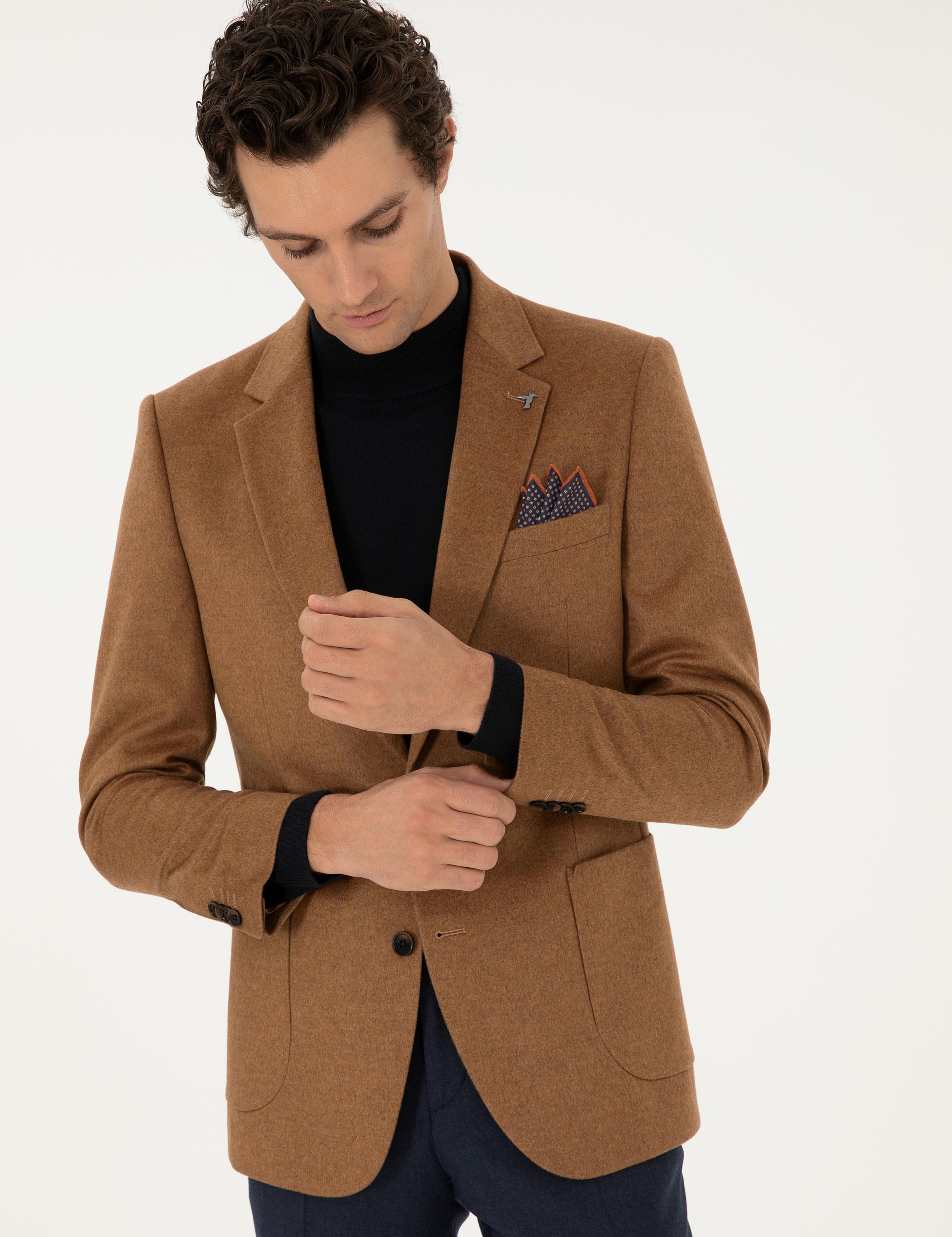 Camel Slim Fit Ceket - 50292575008