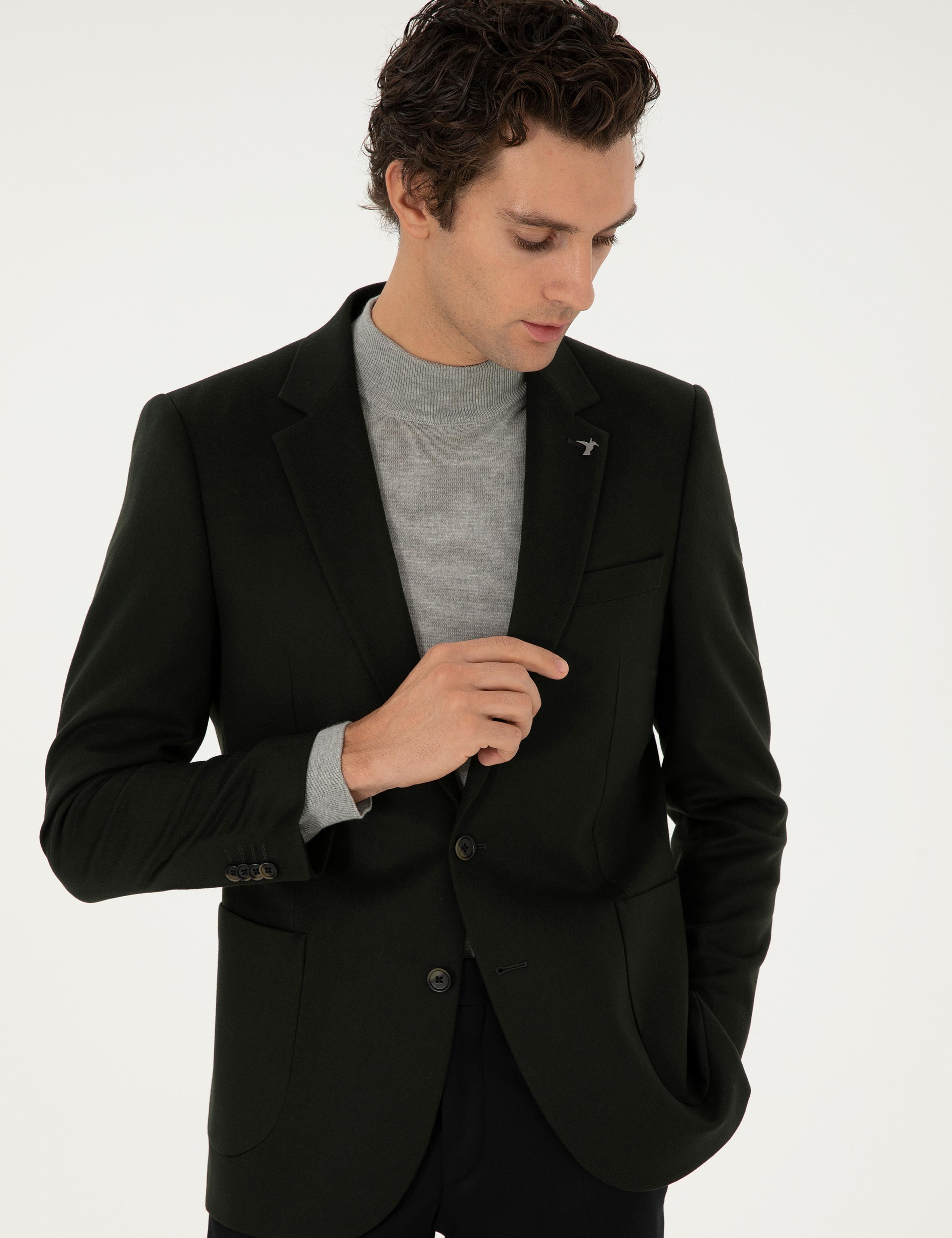 Haki Slim Fit Ceket - 50292575125