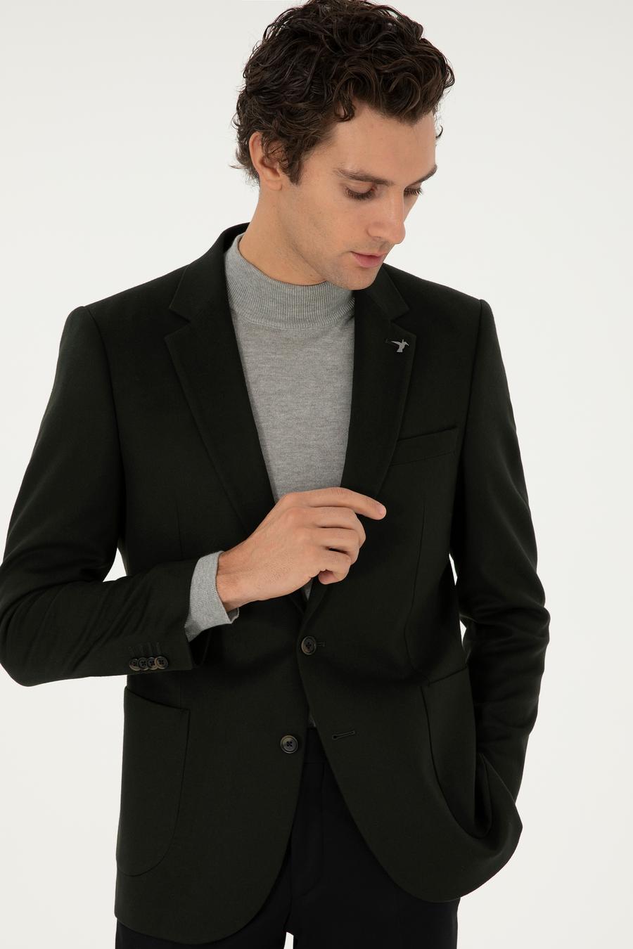 Haki Slim Fit Ceket - 50292575125