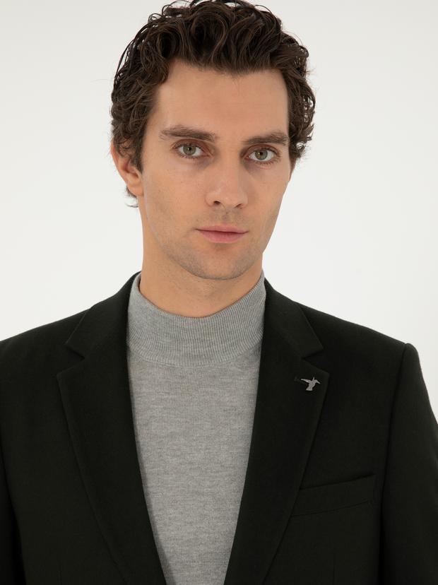 Haki Slim Fit Ceket