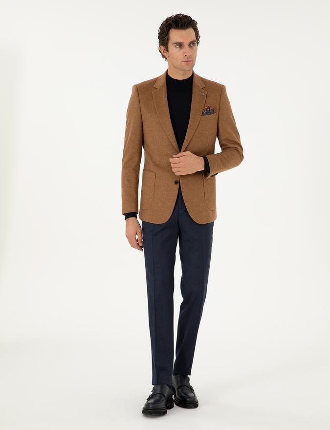 Lacivert Slim Fit Kumaş Pantolon