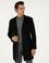 Siyah Kaşmir Slim Fit Palto