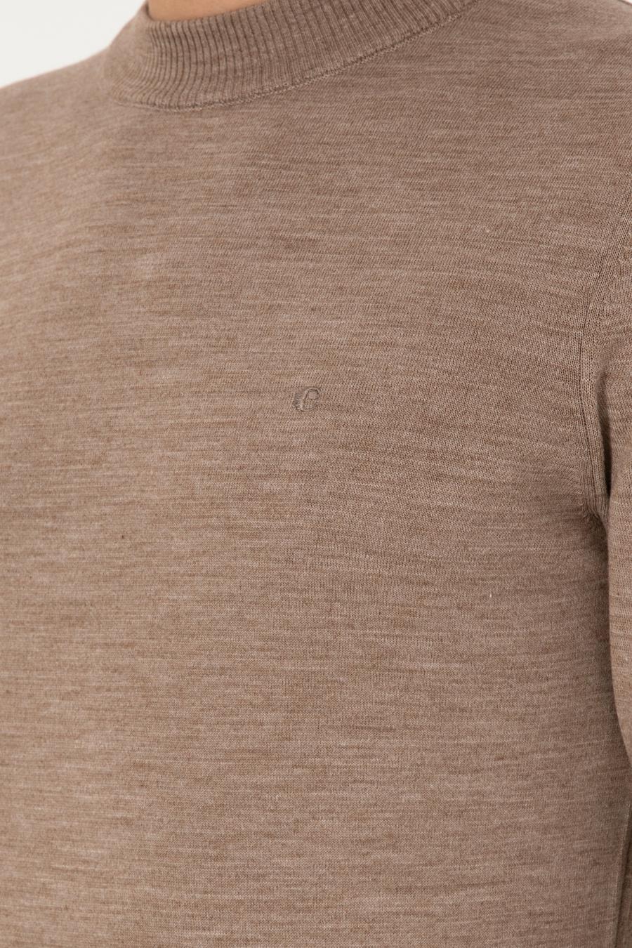 Vizon Slim Fit Yün Karışımlı Çeyrek Balıkçı Yaka Basic Triko Kazak - 50296402115