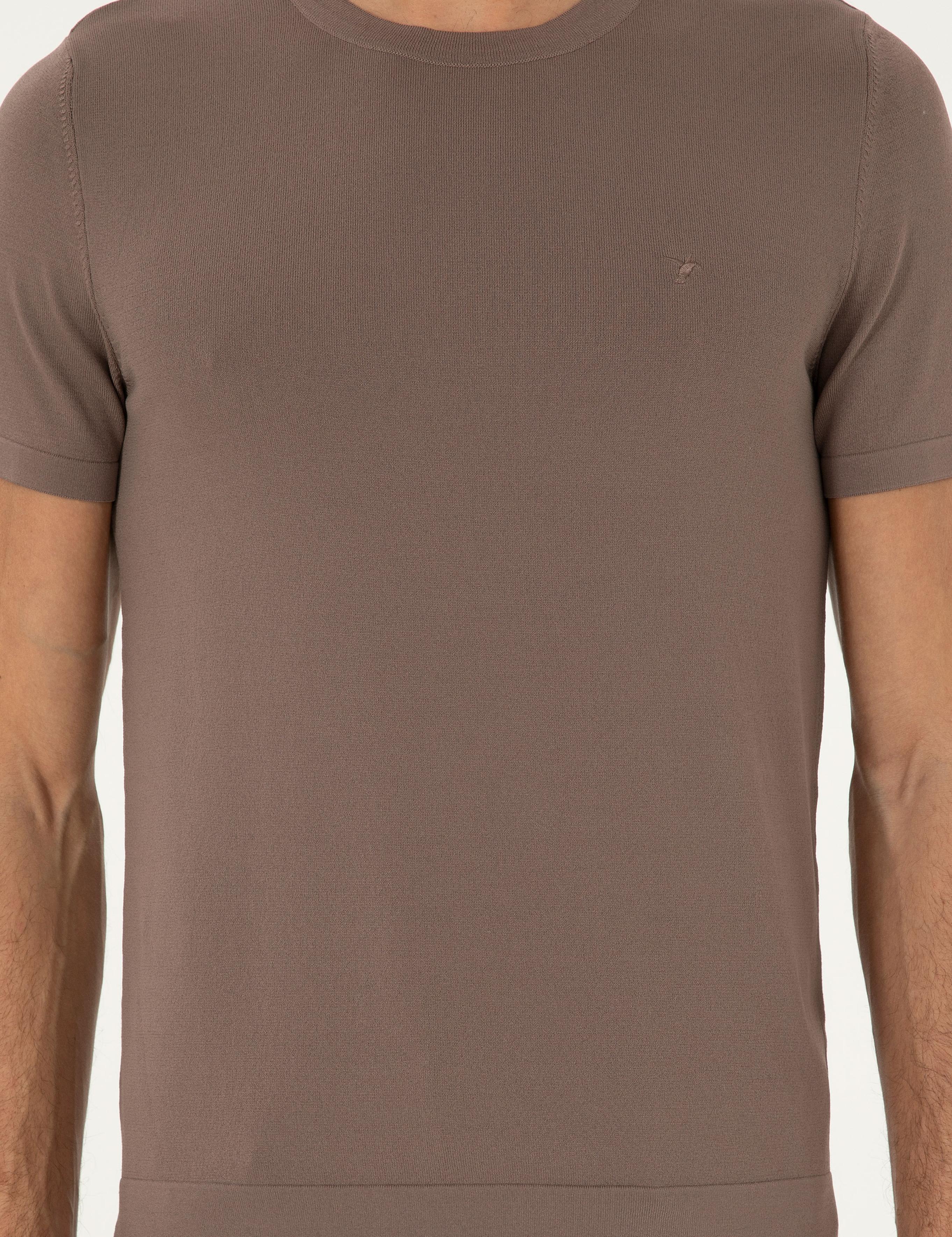 Vizon Slim Fit Bisiklet Yaka Triko T-shirt - 50293169088
