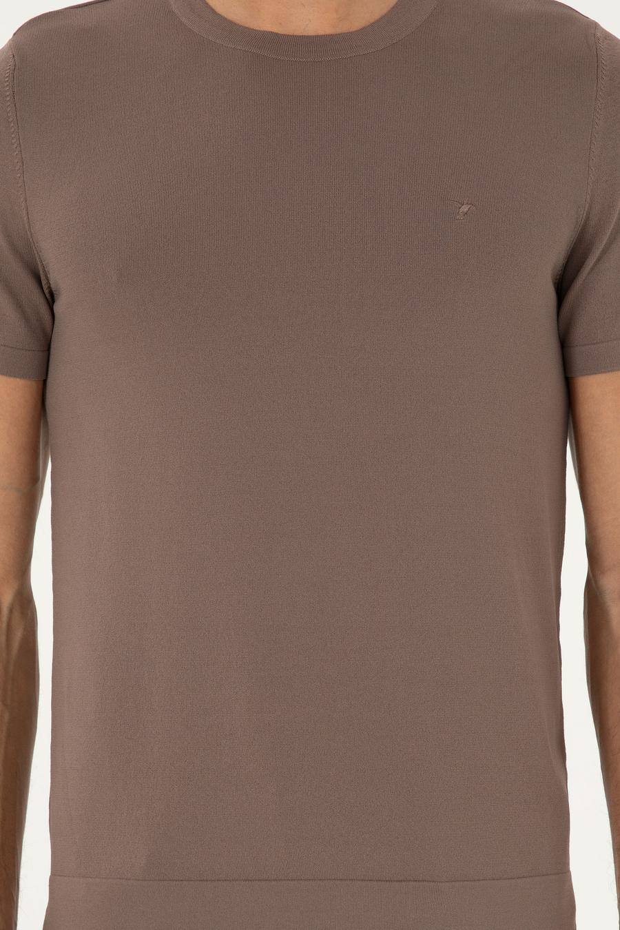 Vizon Slim Fit Bisiklet Yaka Triko T-shirt - 50293169088