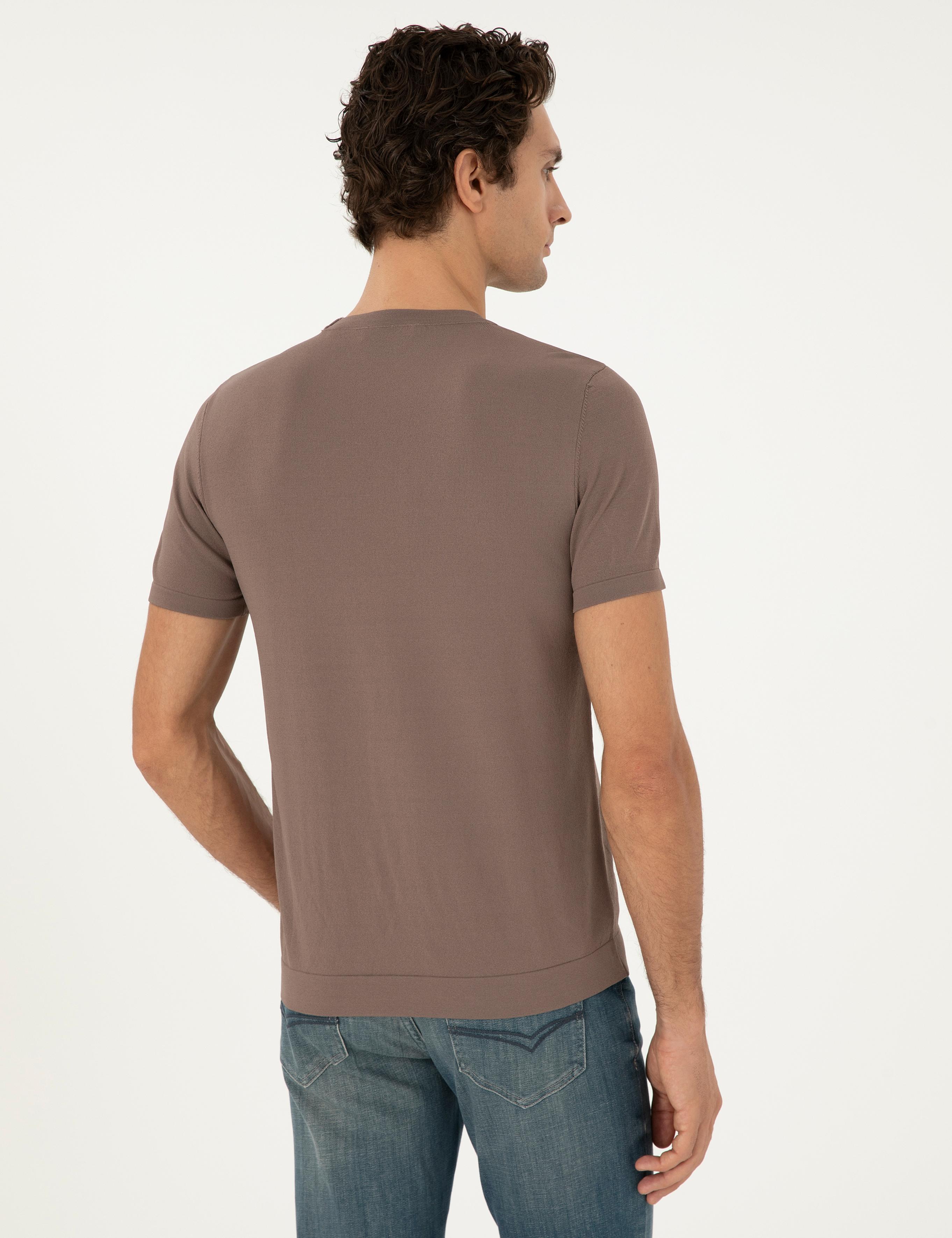 Vizon Slim Fit Bisiklet Yaka Triko T-shirt - 50293169088