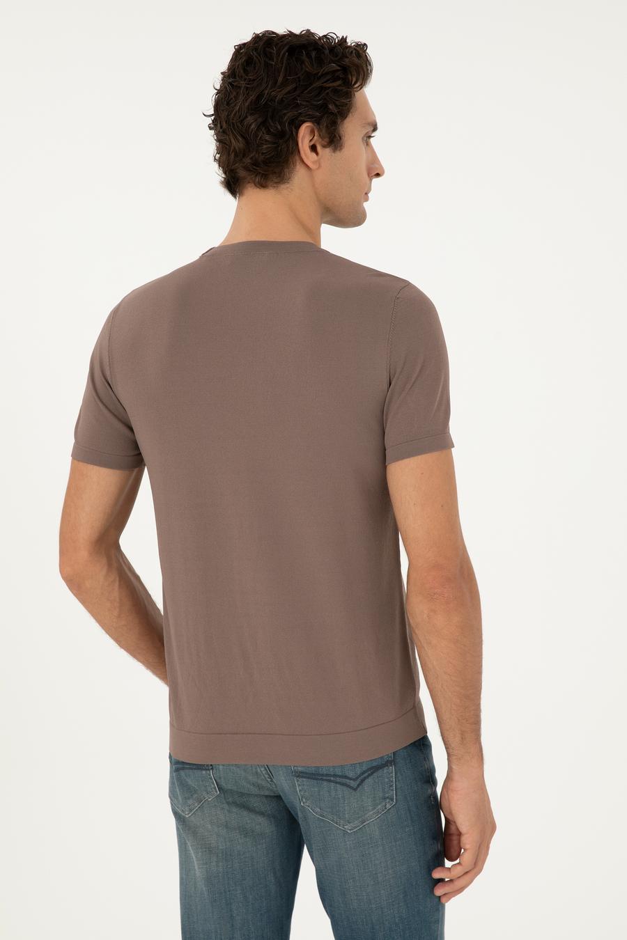Vizon Slim Fit Bisiklet Yaka Triko T-shirt - 50293169088