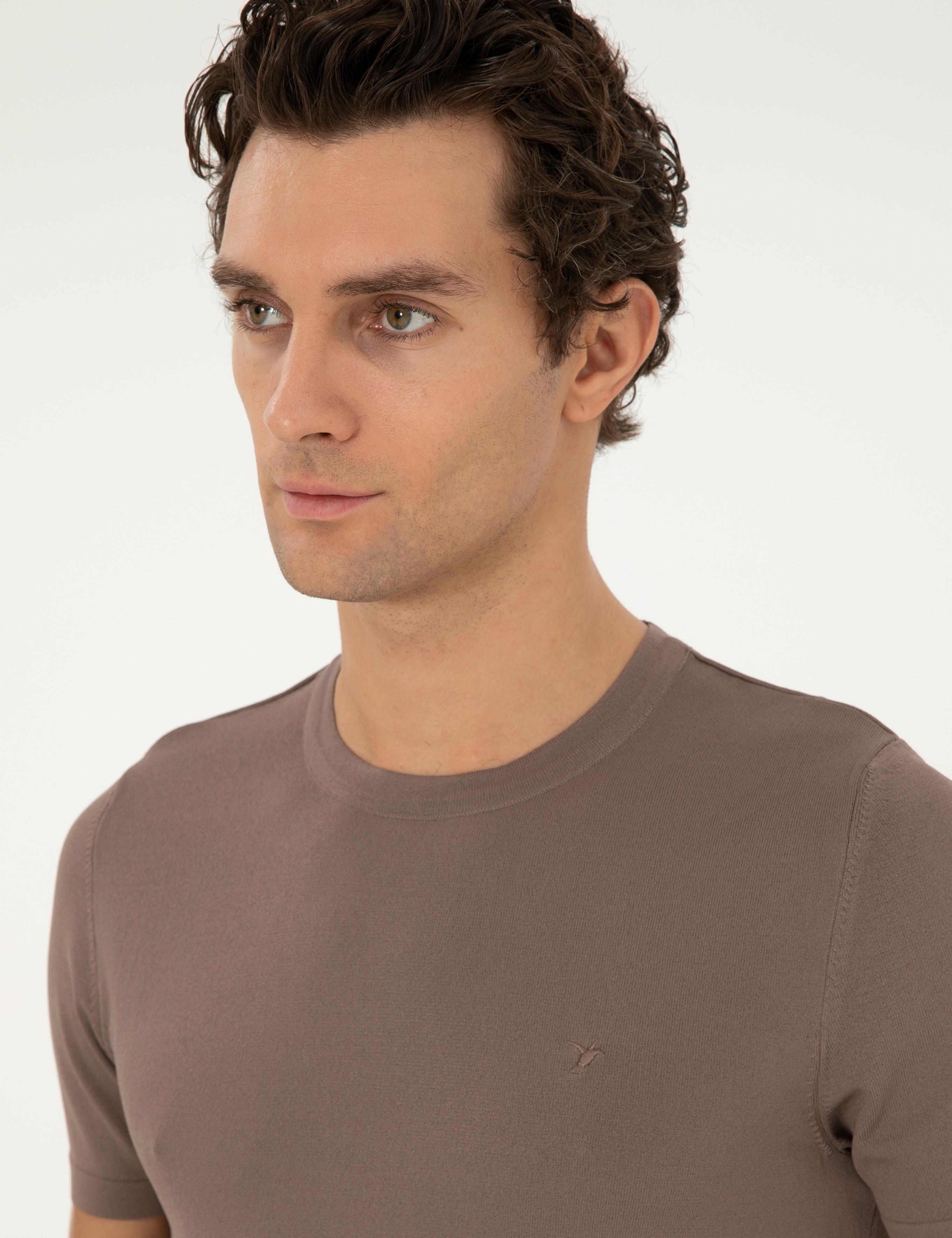 Vizon Slim Fit Bisiklet Yaka Triko T-shirt - 50293169088