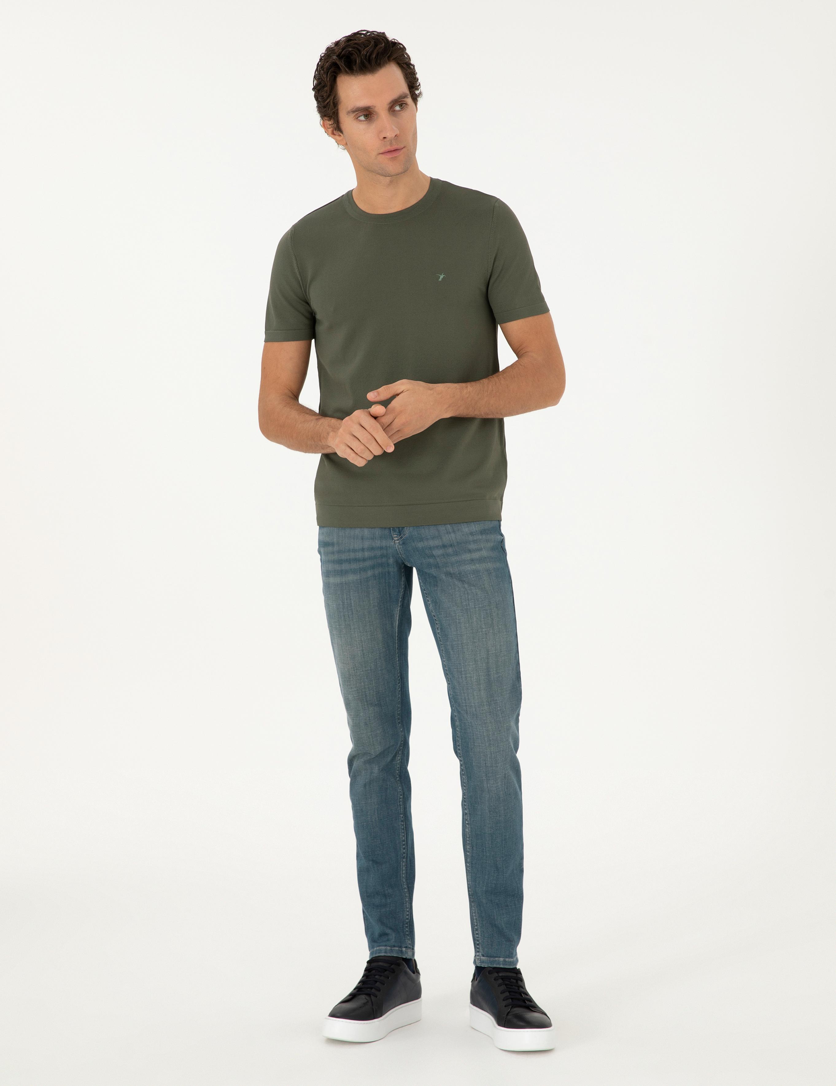 Bisiklet Yaka Slim Fit Triko T-shirt - 50293169077