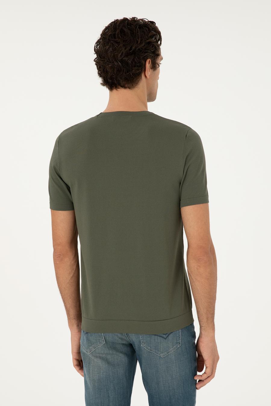 Bisiklet Yaka Slim Fit Triko T-shirt - 50293169077
