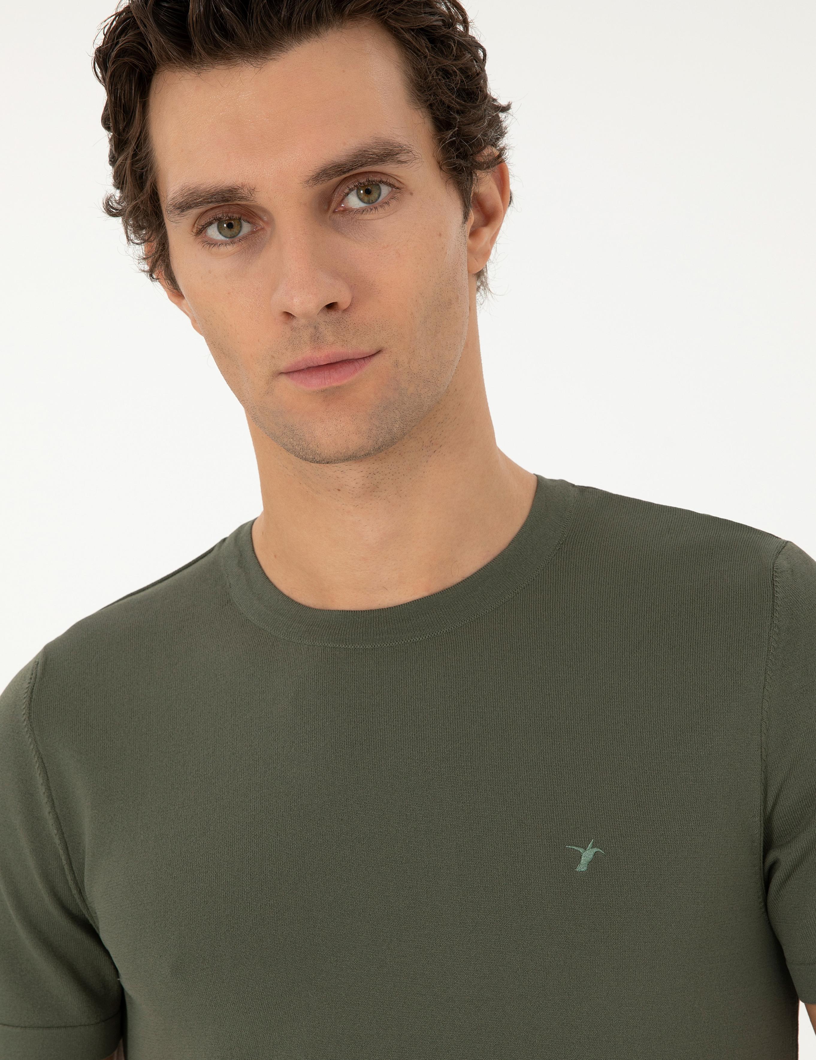 Bisiklet Yaka Slim Fit Triko T-shirt - 50293169077