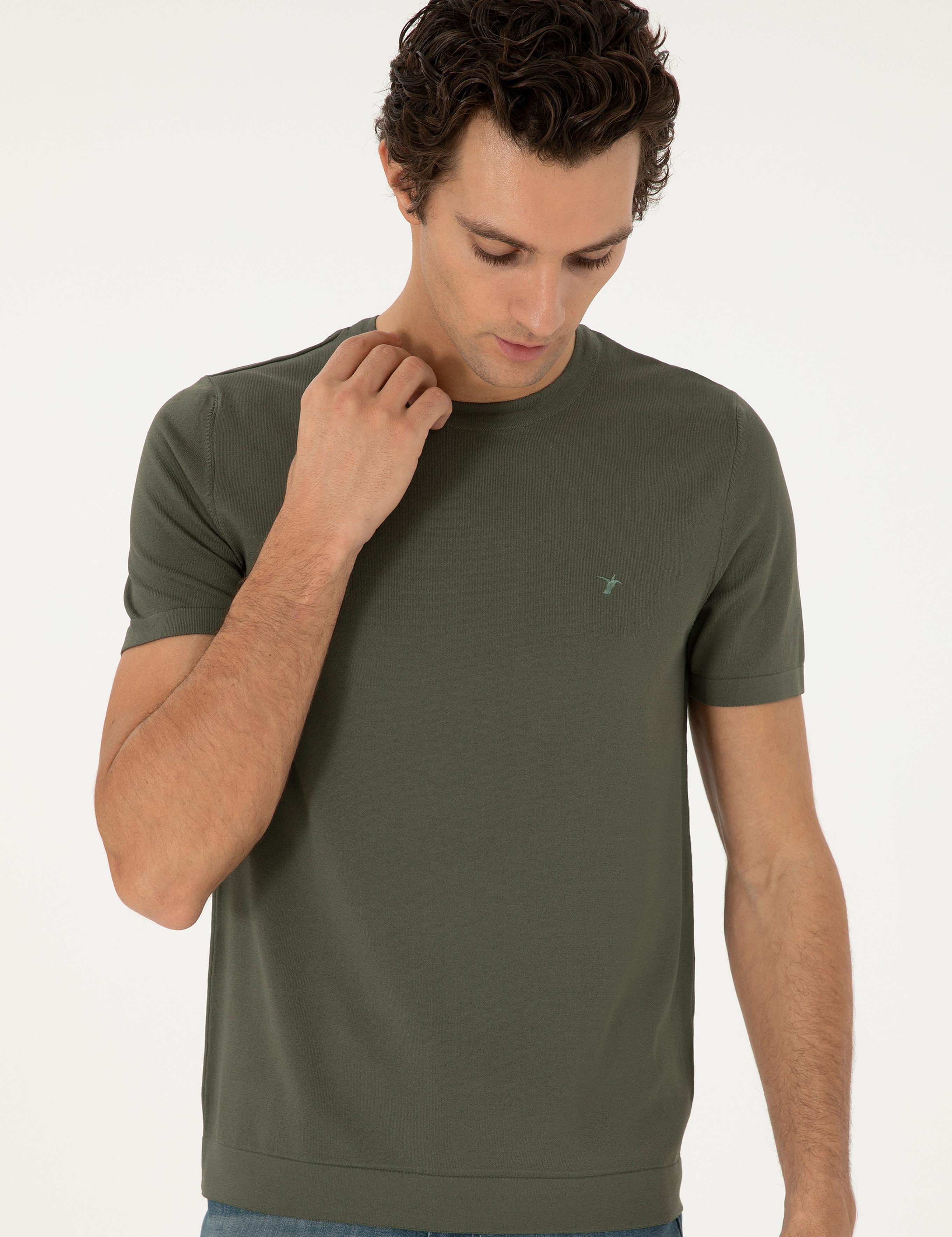 Bisiklet Yaka Slim Fit Triko T-shirt - 50293169077