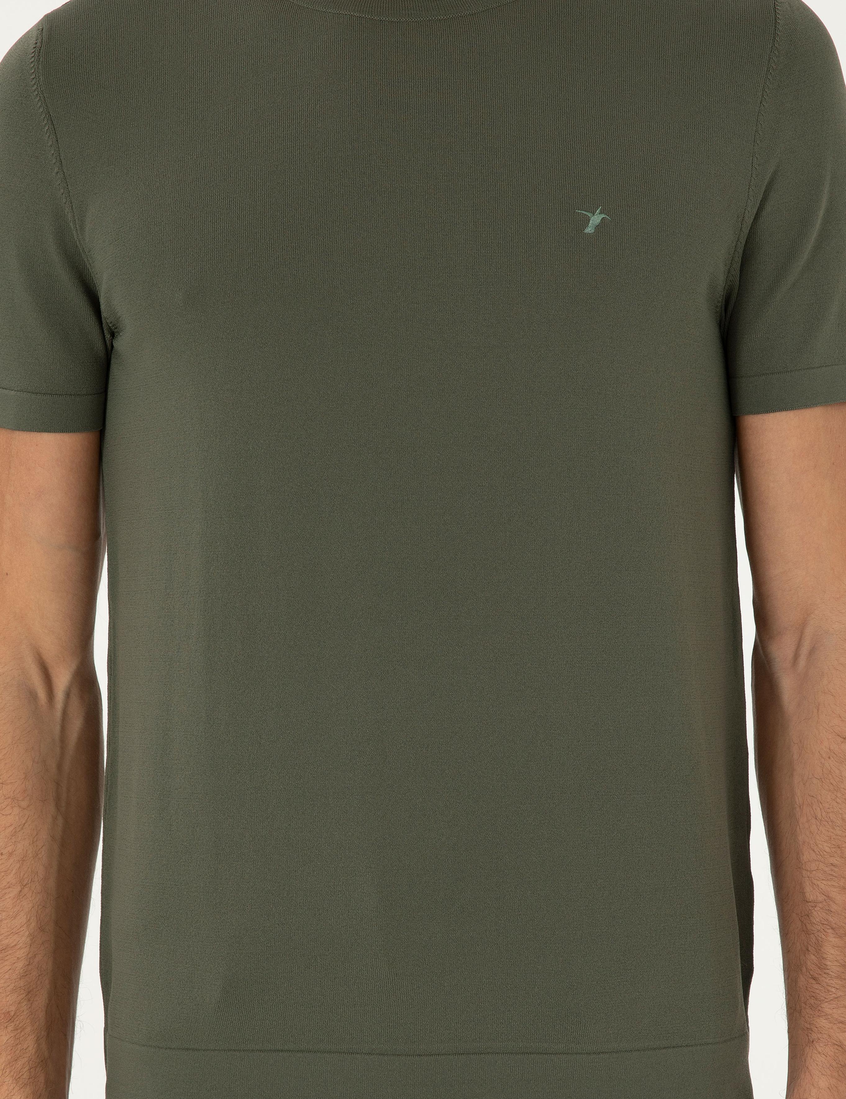 Bisiklet Yaka Slim Fit Triko T-shirt - 50293169077
