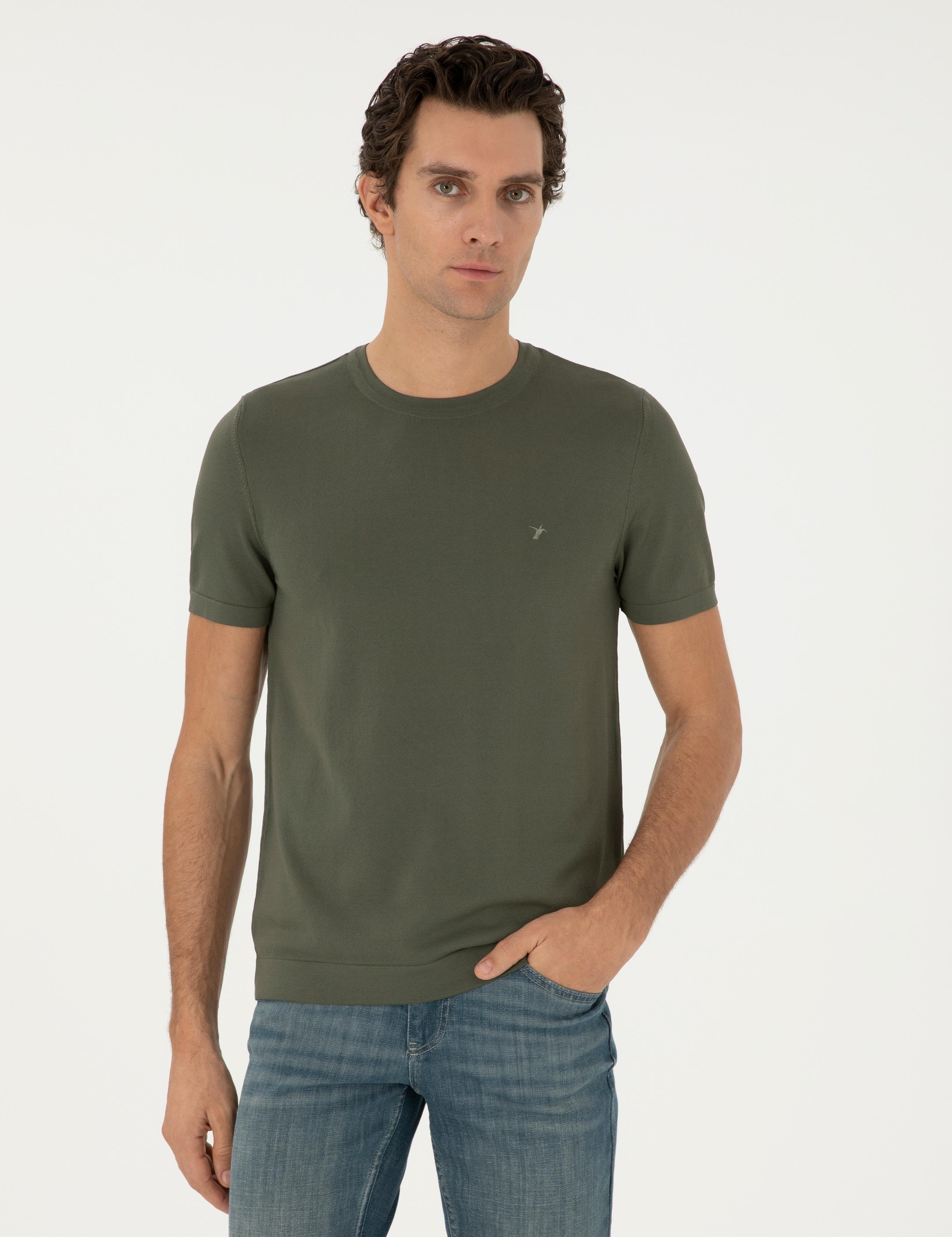Bisiklet Yaka Slim Fit Triko T-shirt - 50293169077
