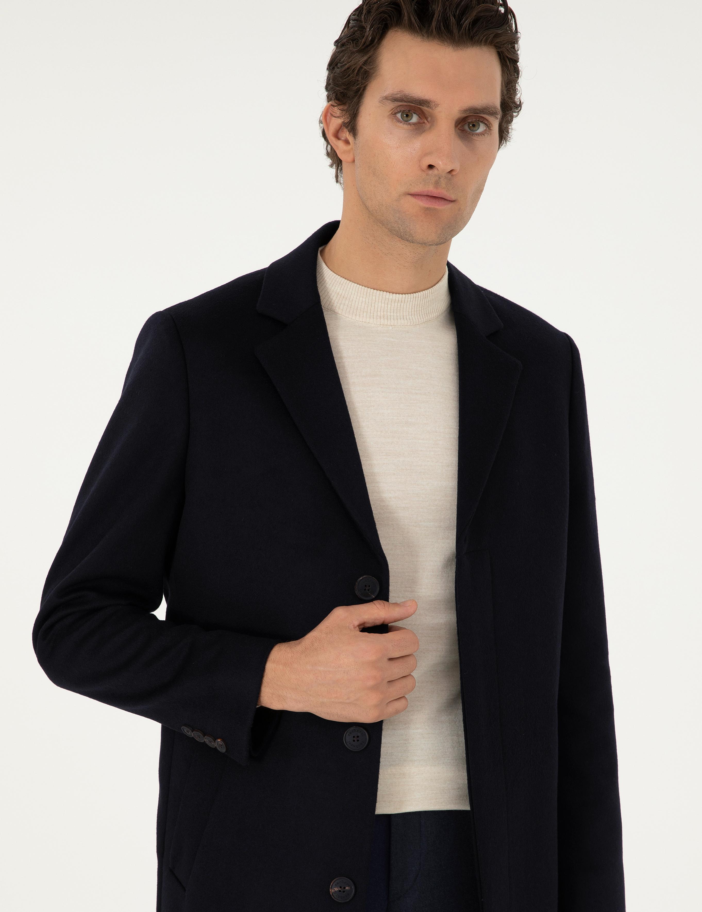 Lacivert Slim Fit Palto - 50304686002