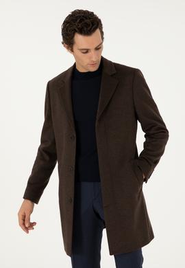 Kahverengi Slim Fit Palto