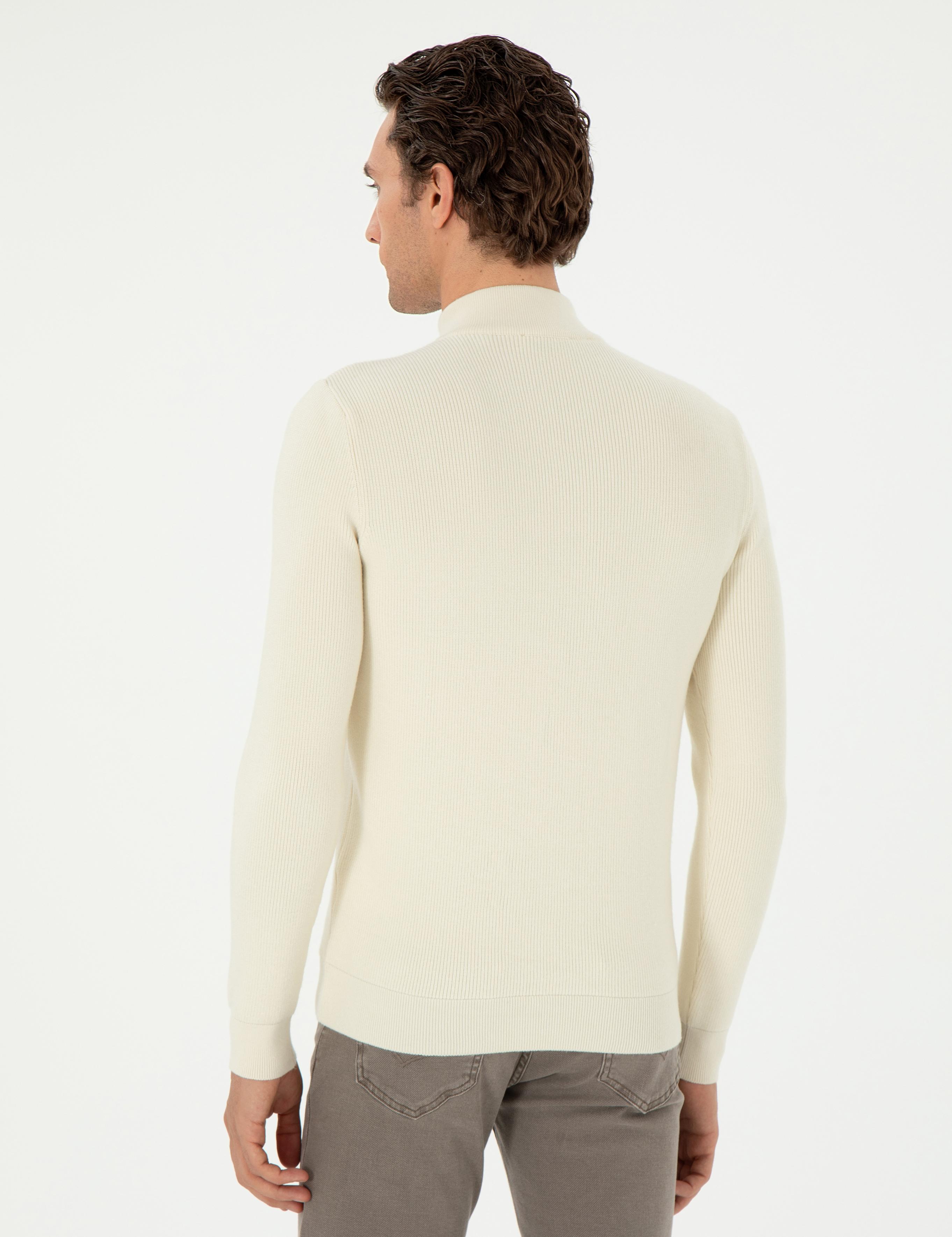 Bej Slim Fit Kazak - 50292483006