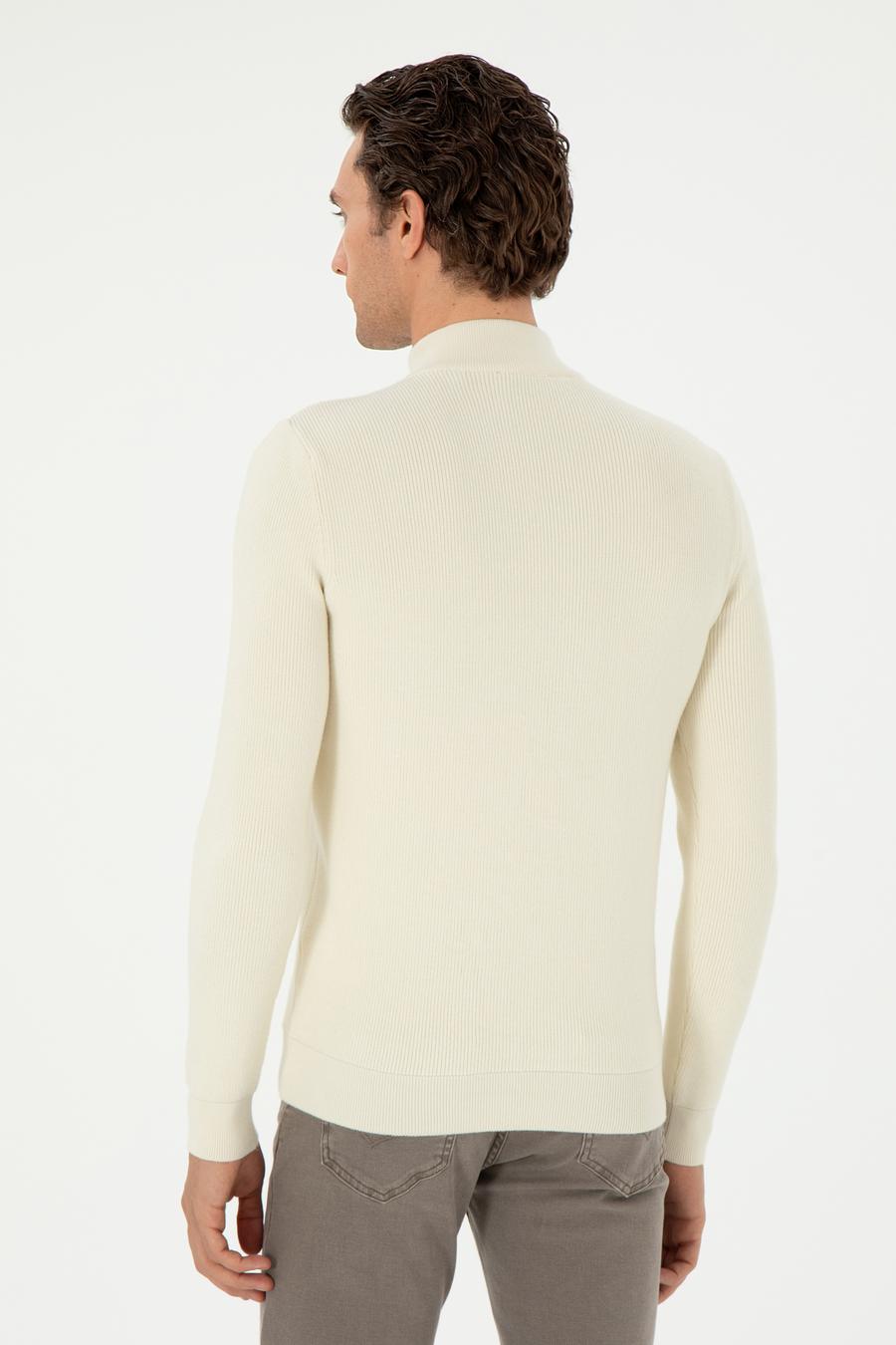 Bej Slim Fit Kazak - 50292483006