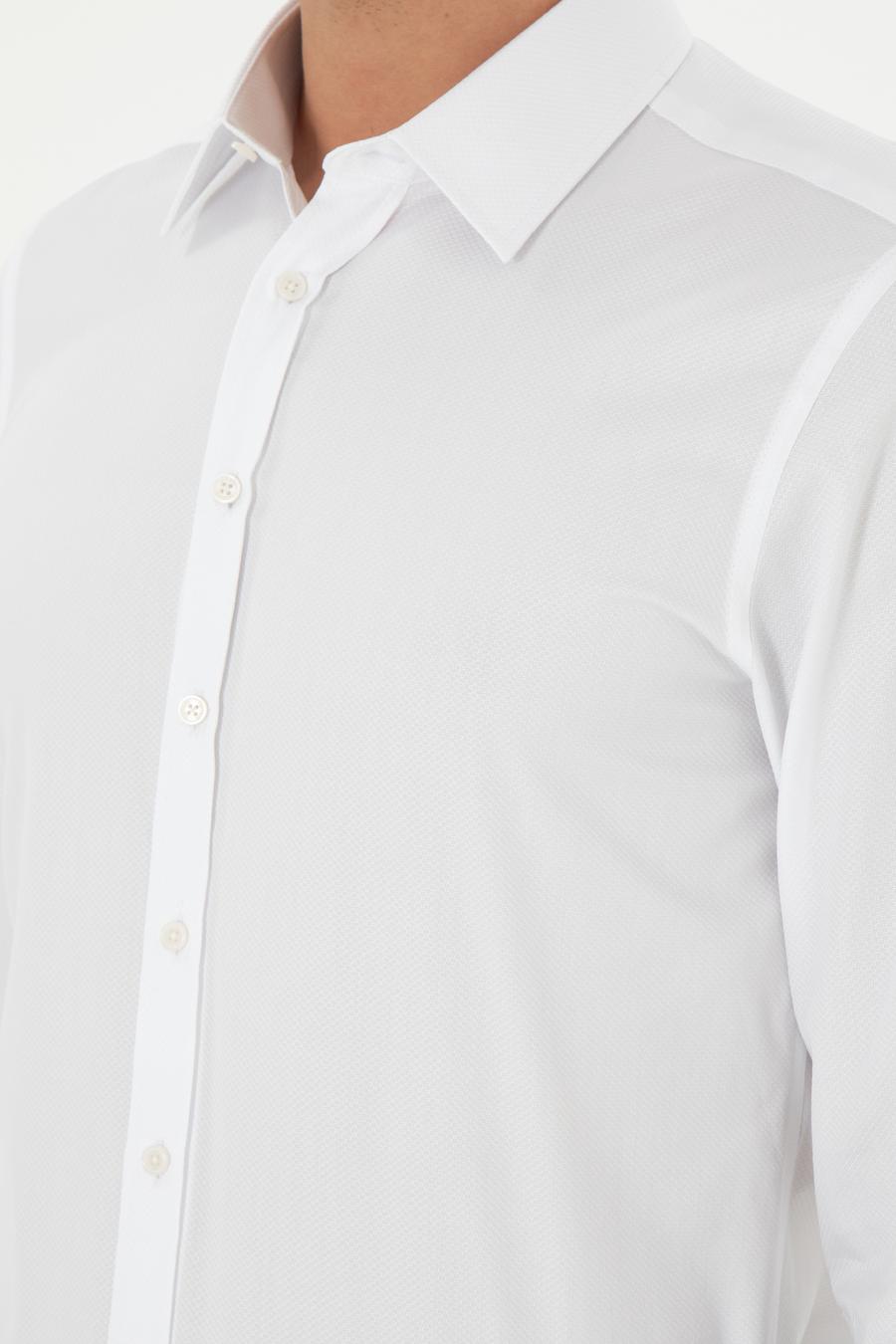 Beyaz Slim Fit Uzun Kollu Gömlek - 50303222008