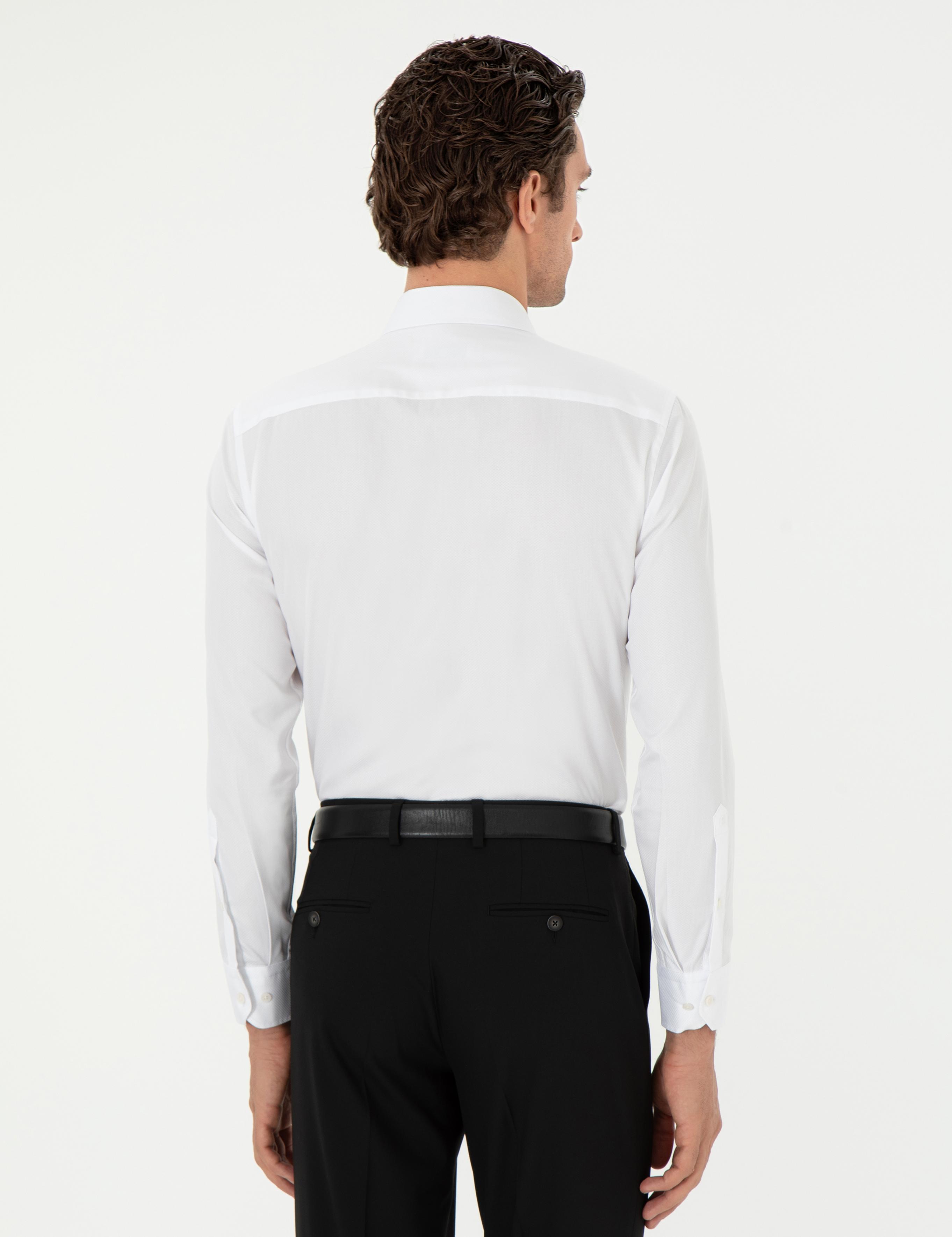 Beyaz Slim Fit Uzun Kollu Gömlek - 50303222008