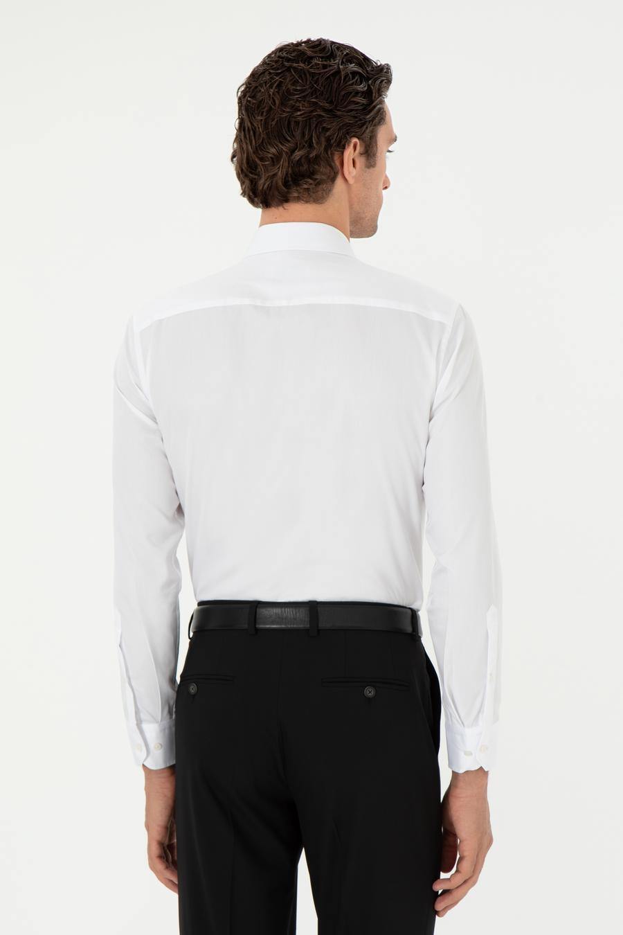 Beyaz Slim Fit Uzun Kollu Gömlek - 50303222008