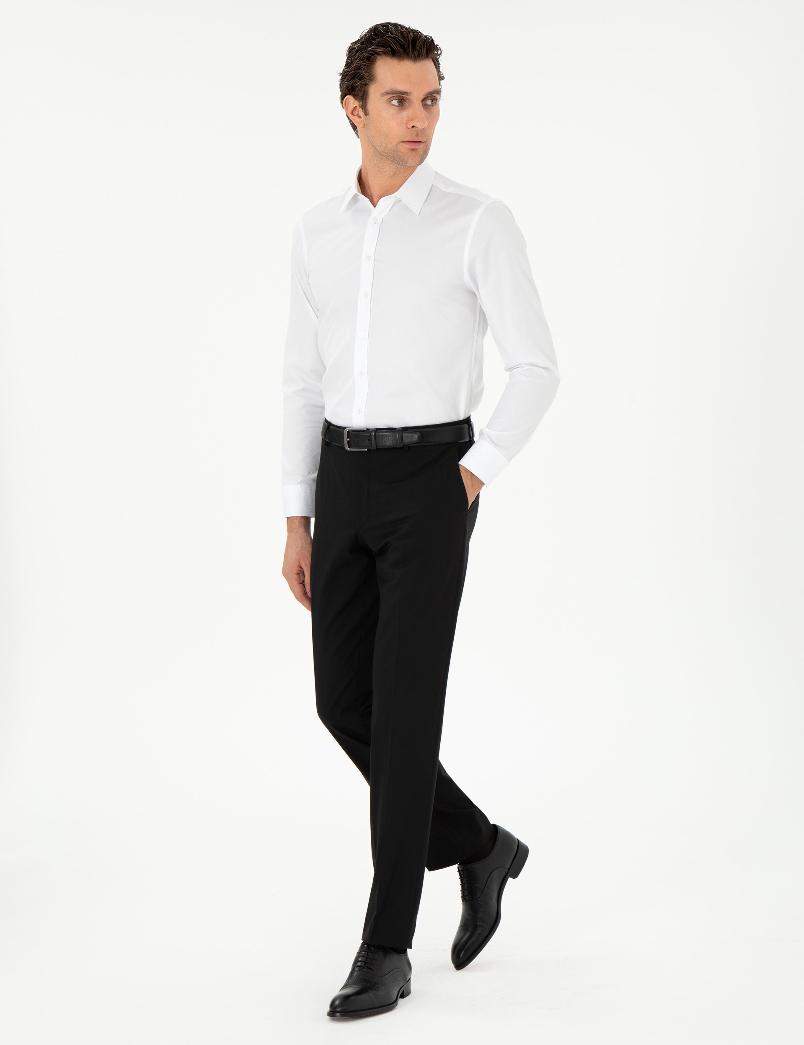 Beyaz Slim Fit Uzun Kollu Gömlek - 50303222008