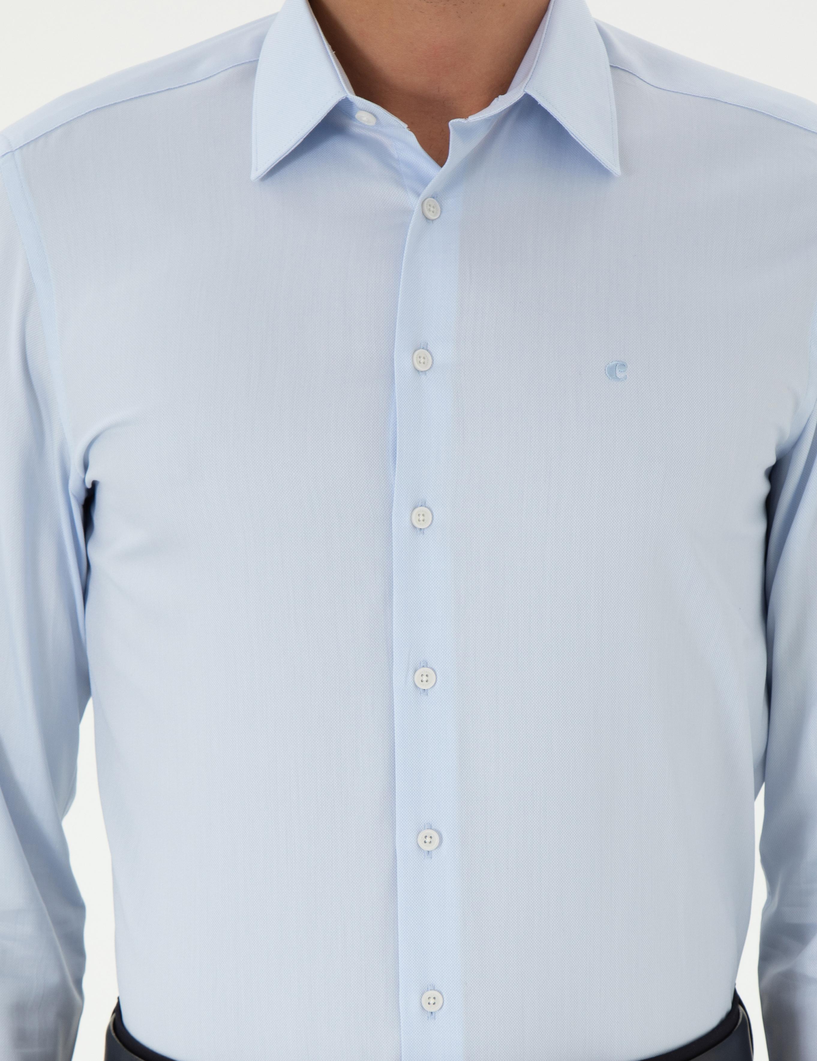 Açık Mavi Slim Fit Uzun Kollu Gömlek - 50303231007