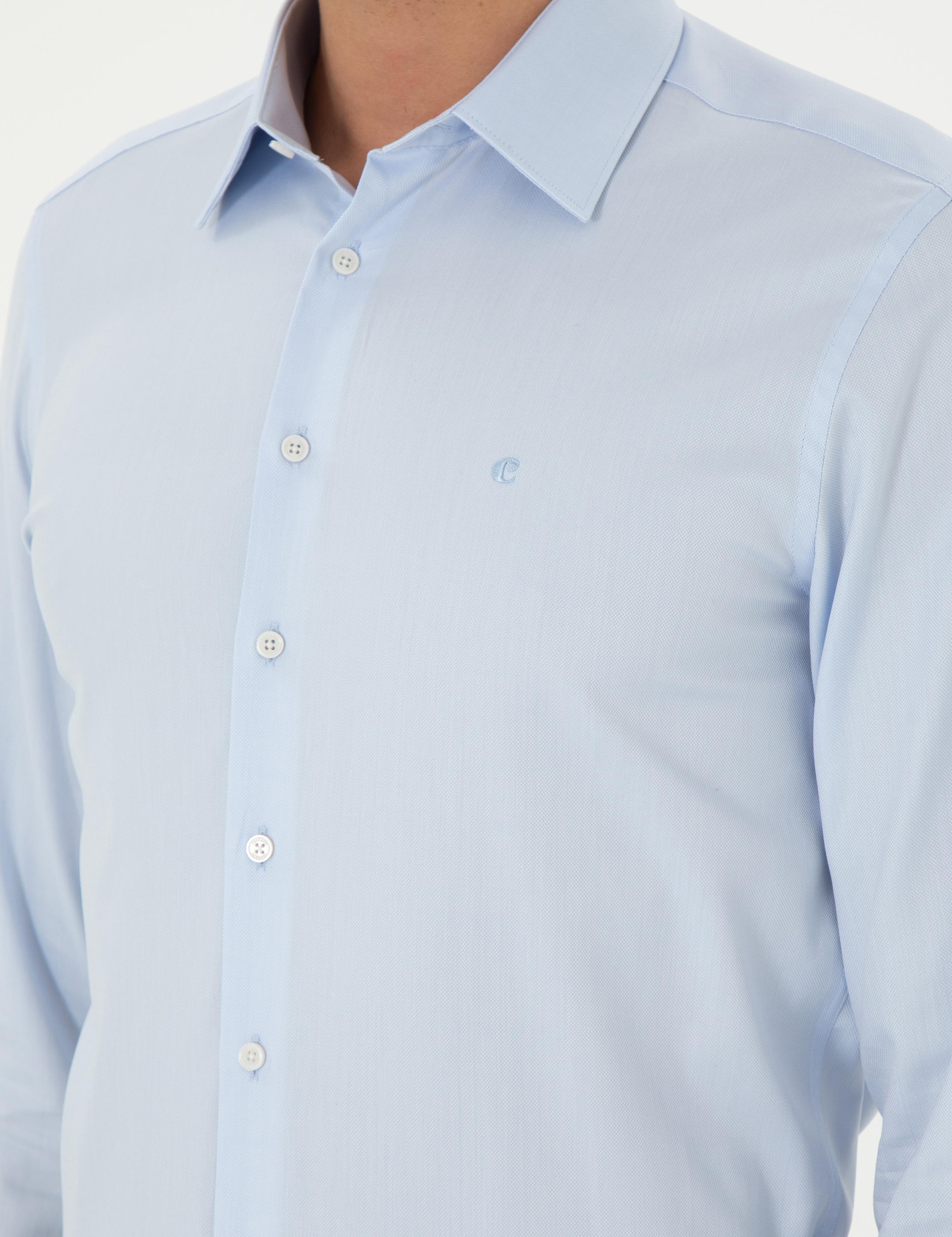 Açık Mavi Slim Fit Uzun Kollu Gömlek - 50303231007
