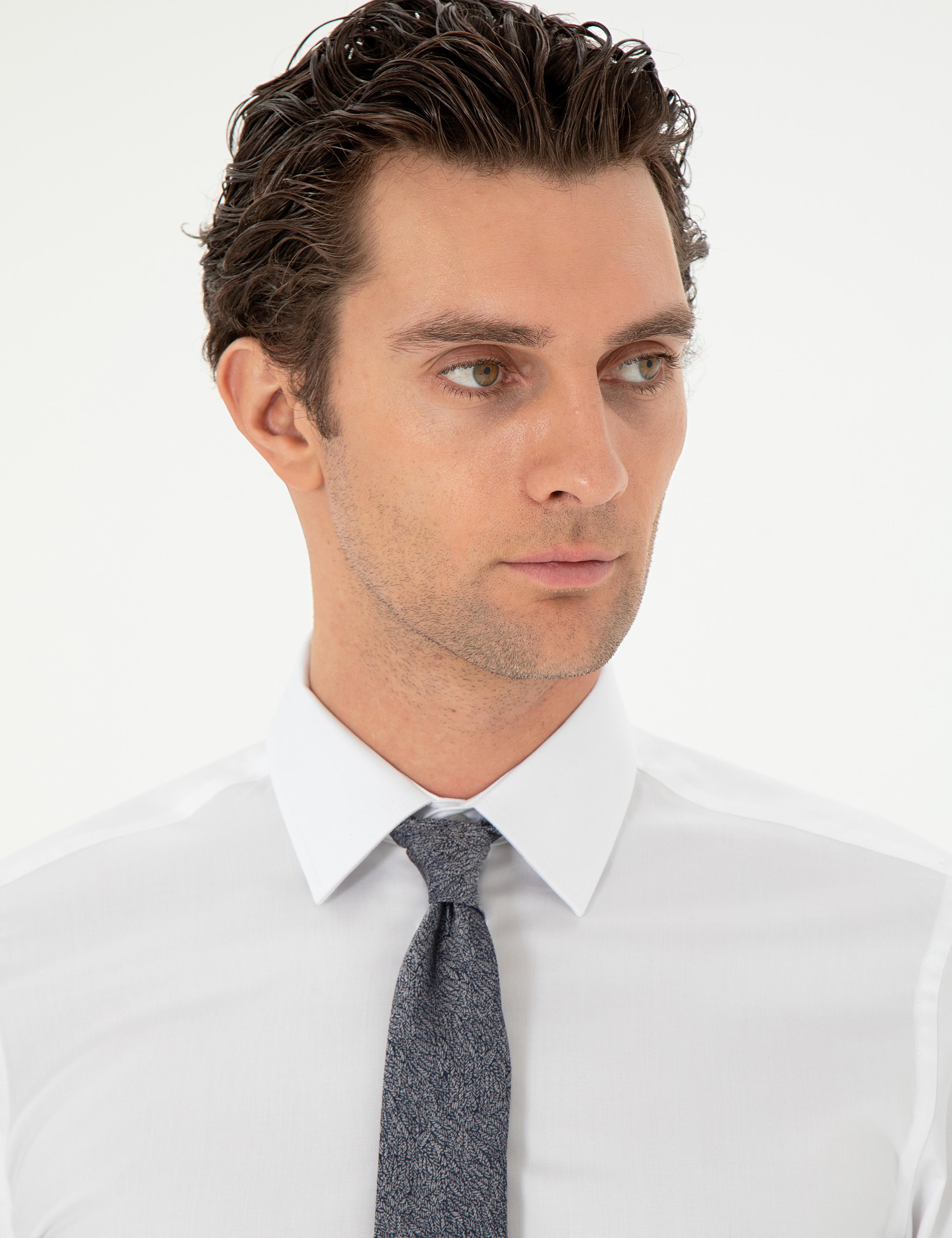Beyaz Slim Fit Uzun Kollu Gömlek - 50308845011