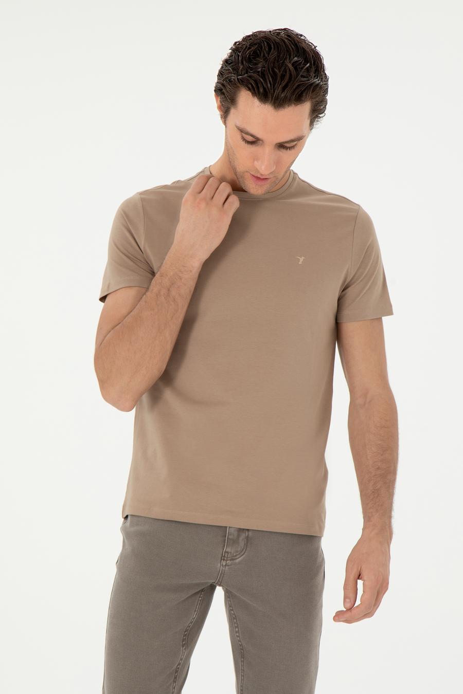 Vizon Slim Fit Bisiklet Yaka Merserize Basic T-shirt - 50305451053