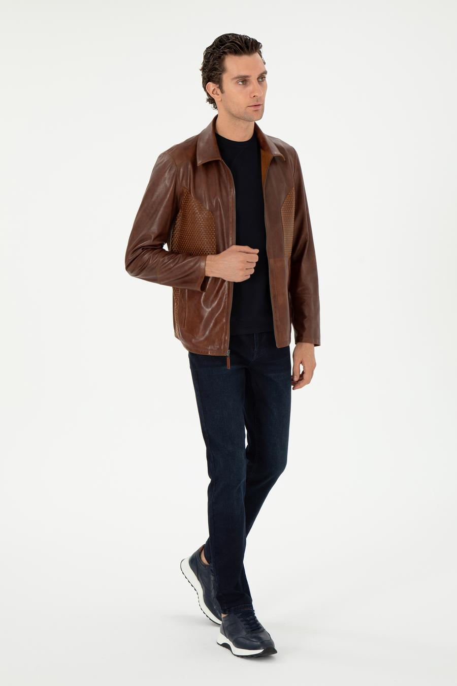 Camel Deri Ceket - 50301005024