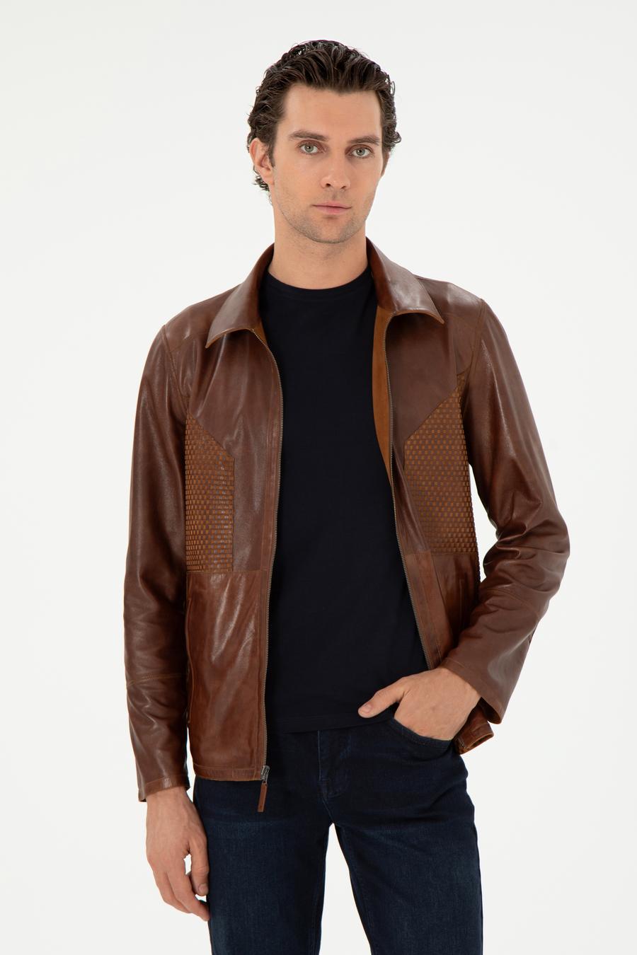 Camel Deri Ceket - 50301005024