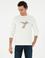 Ekru Regular Fit Bisiklet Yaka Sweatshirt