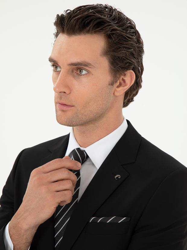 Siyah Slim Fit Klasik Takım Elbise