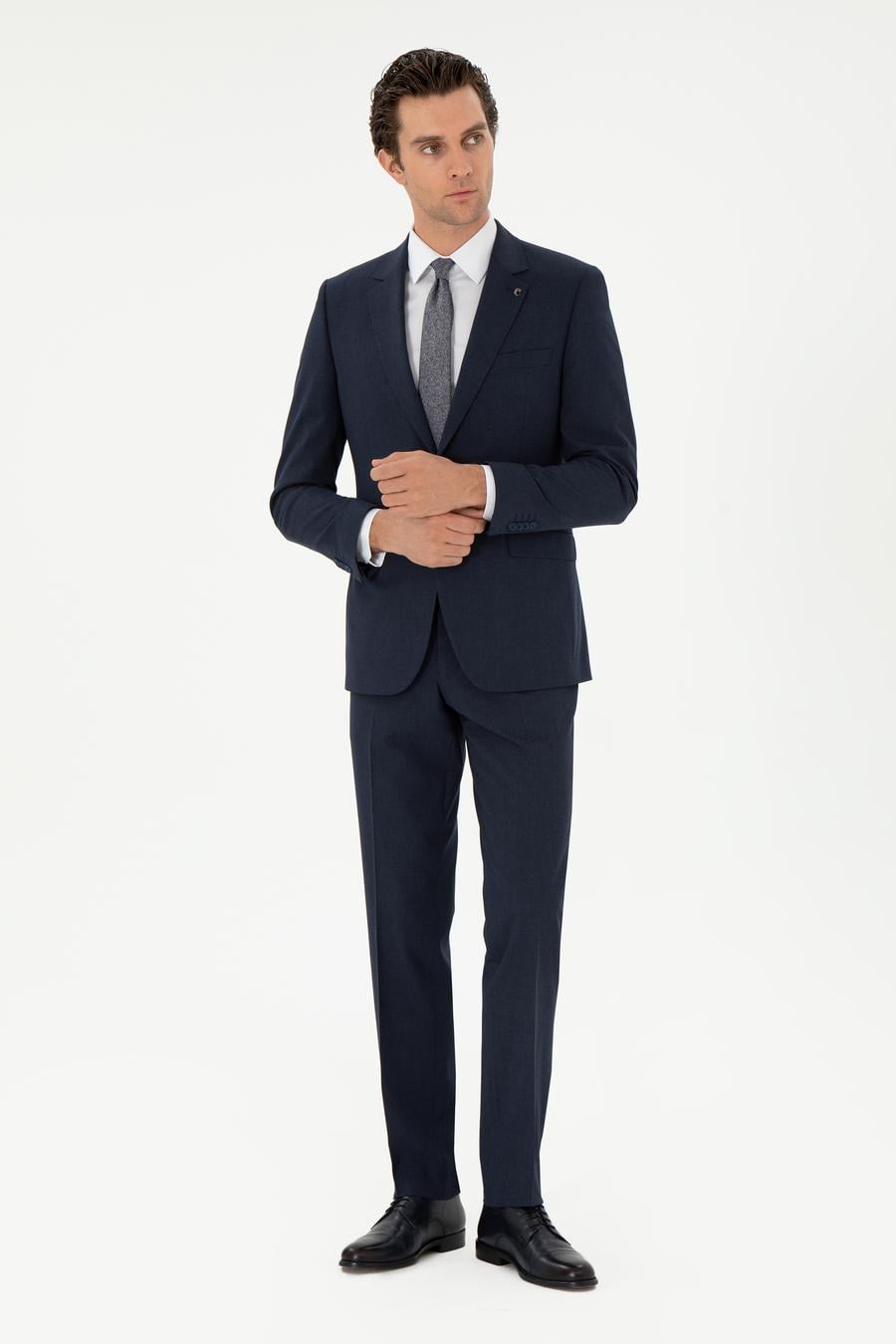 Lacivert Slim Fit Klasik Takım Elbise - 50310167044