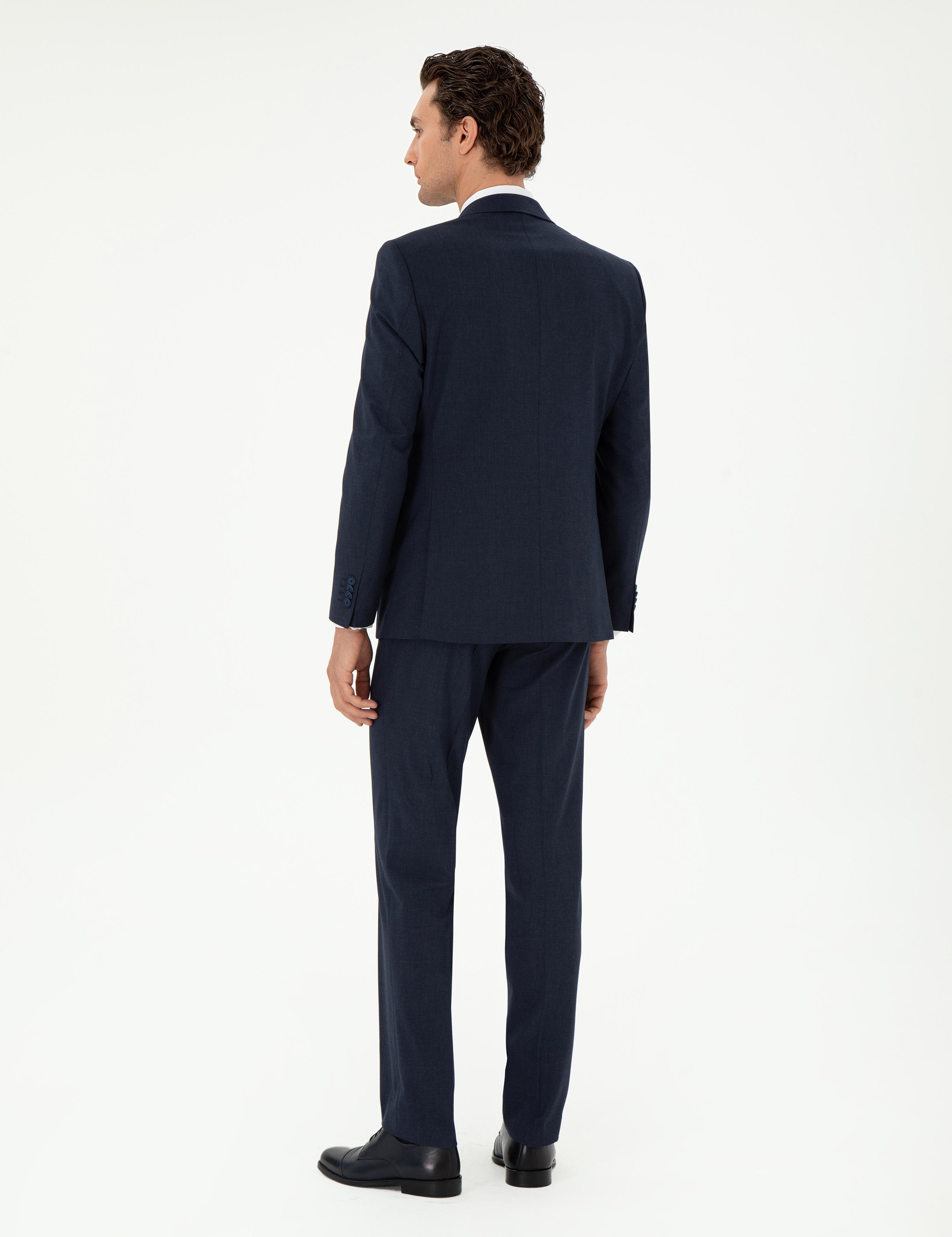 Lacivert Slim Fit Klasik Takım Elbise - 50310167044