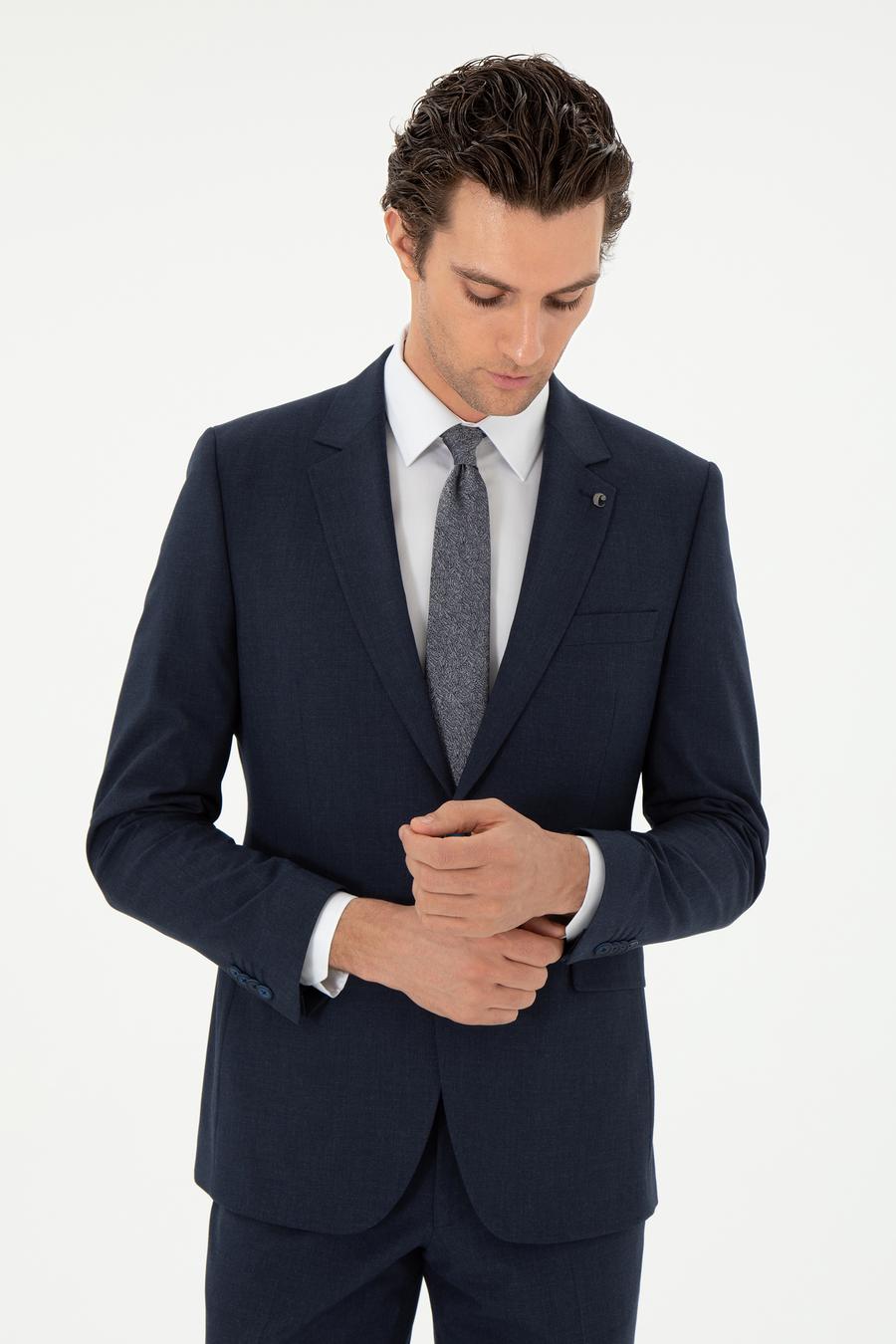 Lacivert Slim Fit Klasik Takım Elbise - 50310167044