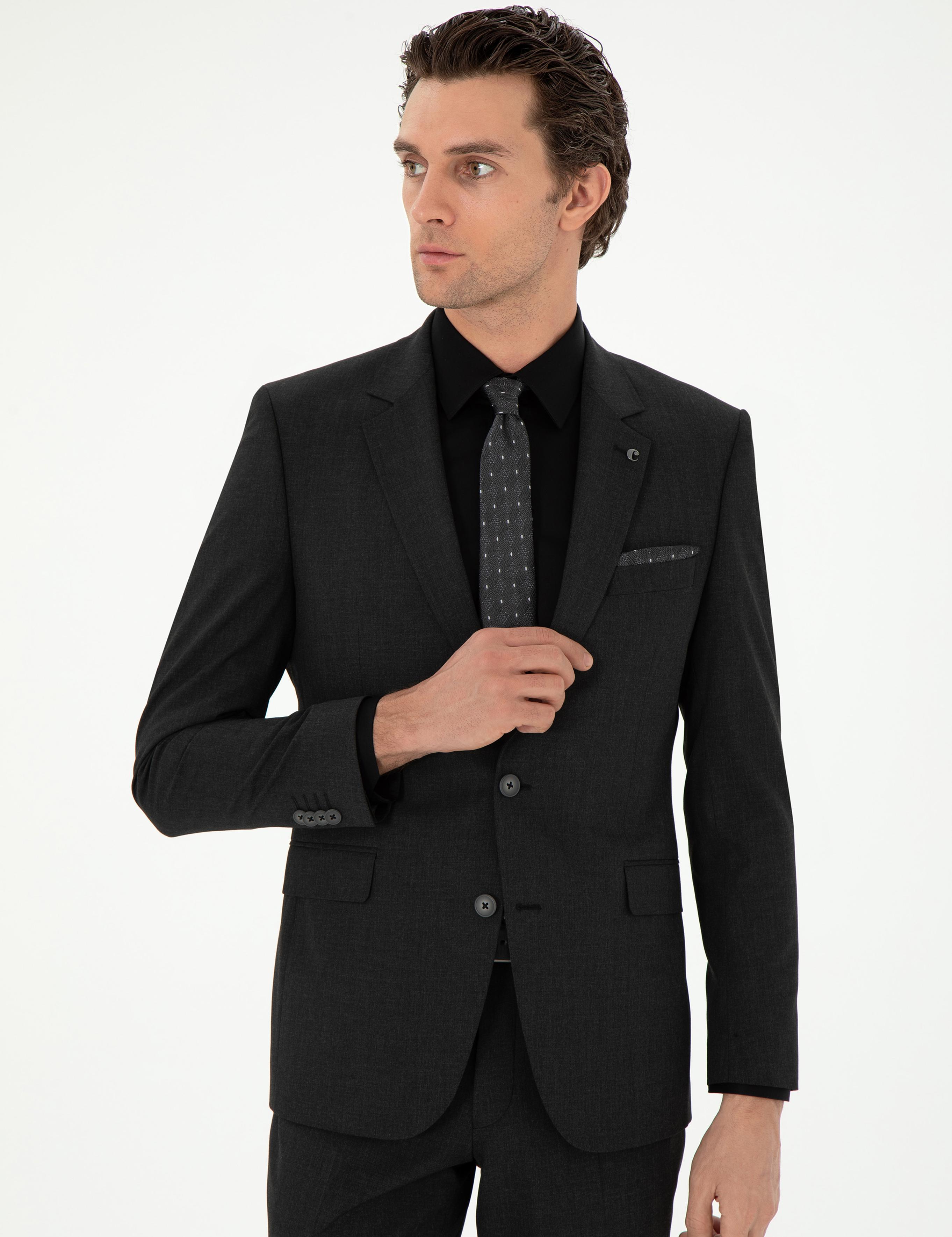 Antrasit Slim Fit Klasik Takım Elbise - 50310167011