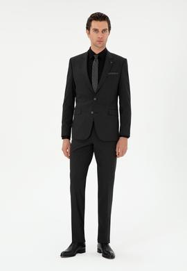Antrasit Slim Fit Klasik Takım Elbise
