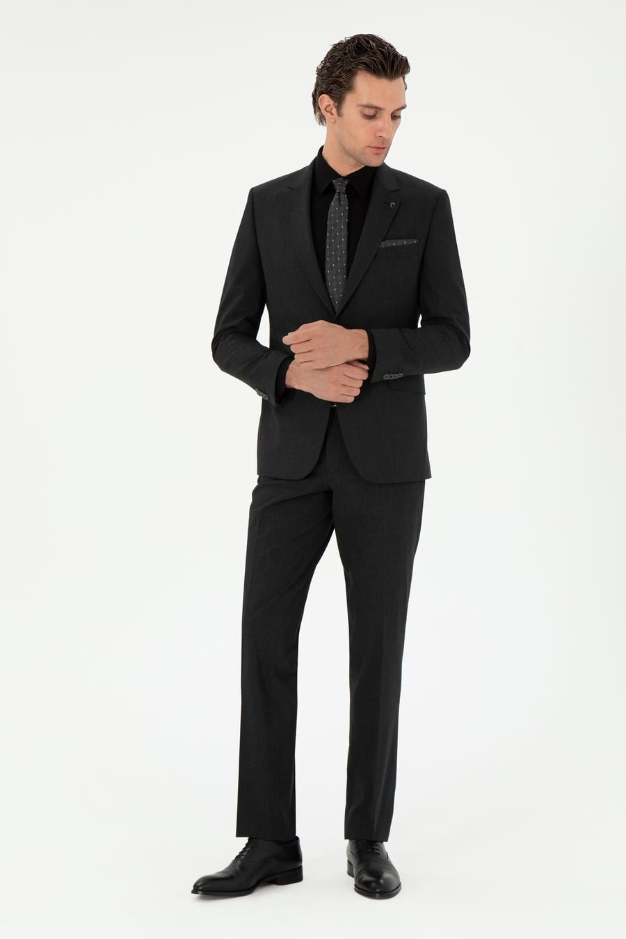 Antrasit Slim Fit Klasik Takım Elbise - 50310167011