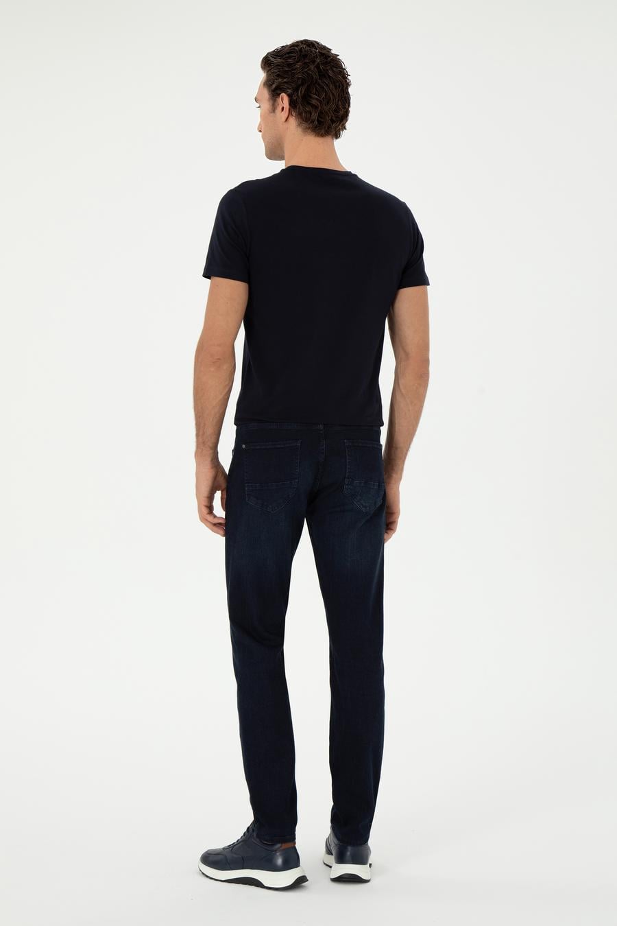 Koyu Lacivert Slim Fit Pamuk Karışımlı Jean Pantolon - 50309059087