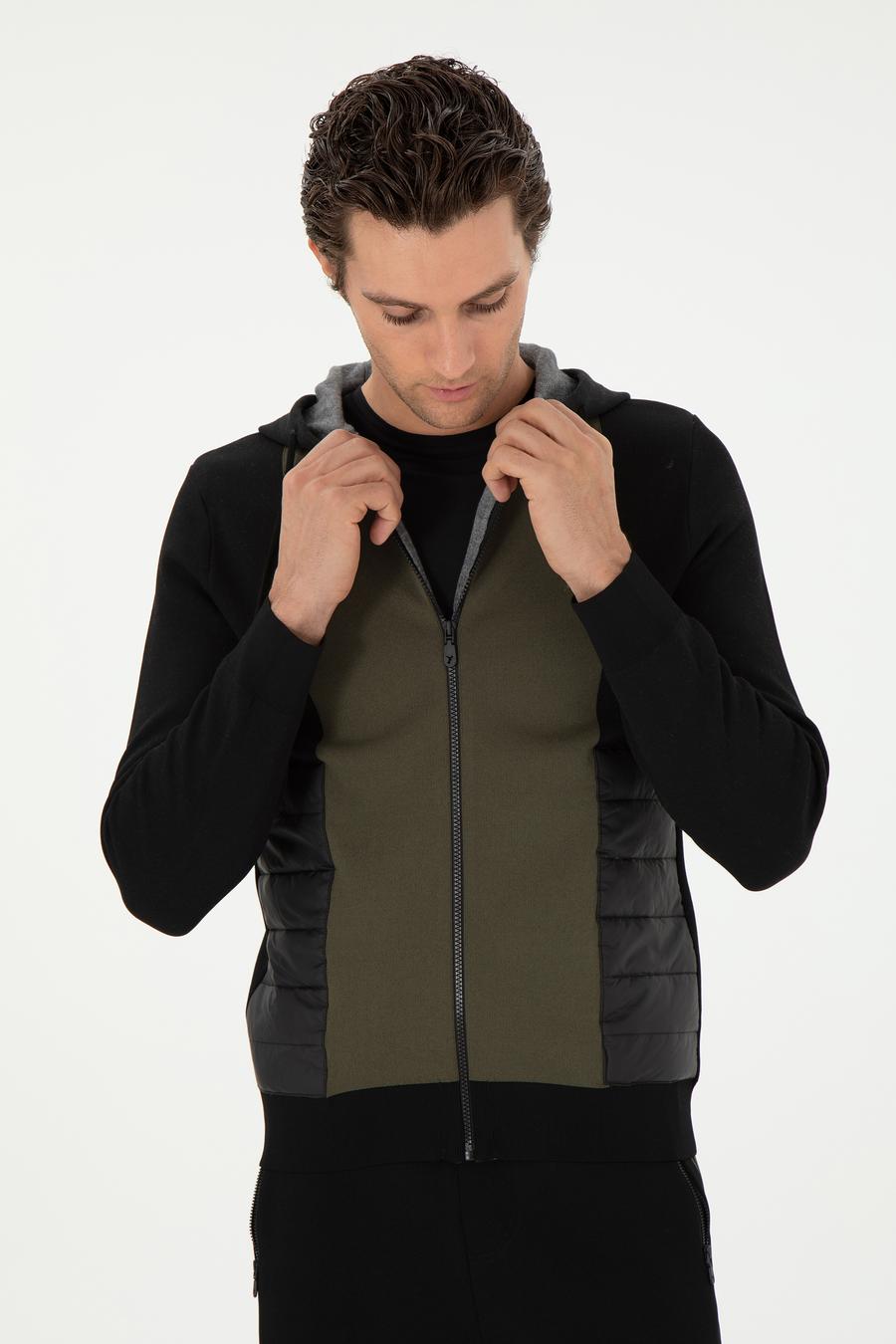 Siyah Regular Fit Triko Hırka - 50292502013