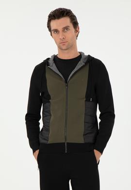 Siyah Regular Fit Triko Hırka